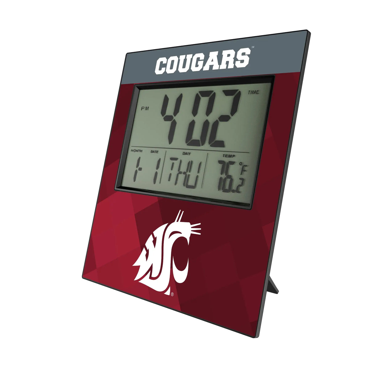 Washington State University Cougars Color Block Wall Clock