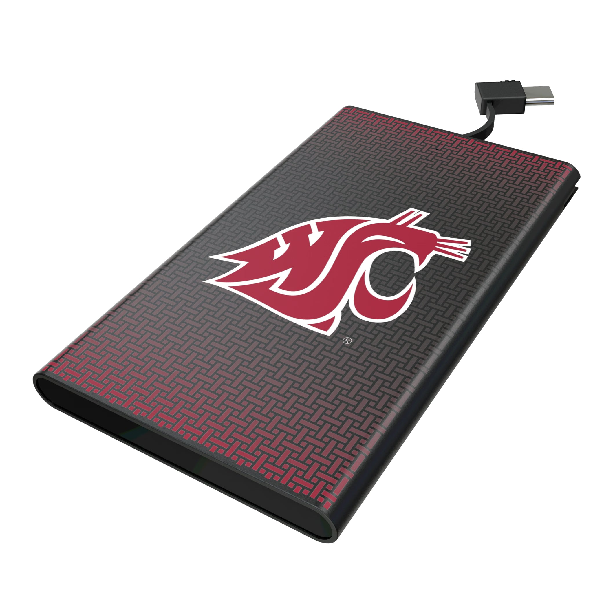 Washington State University Cougars Linen 5000mAh Flat Powerbank