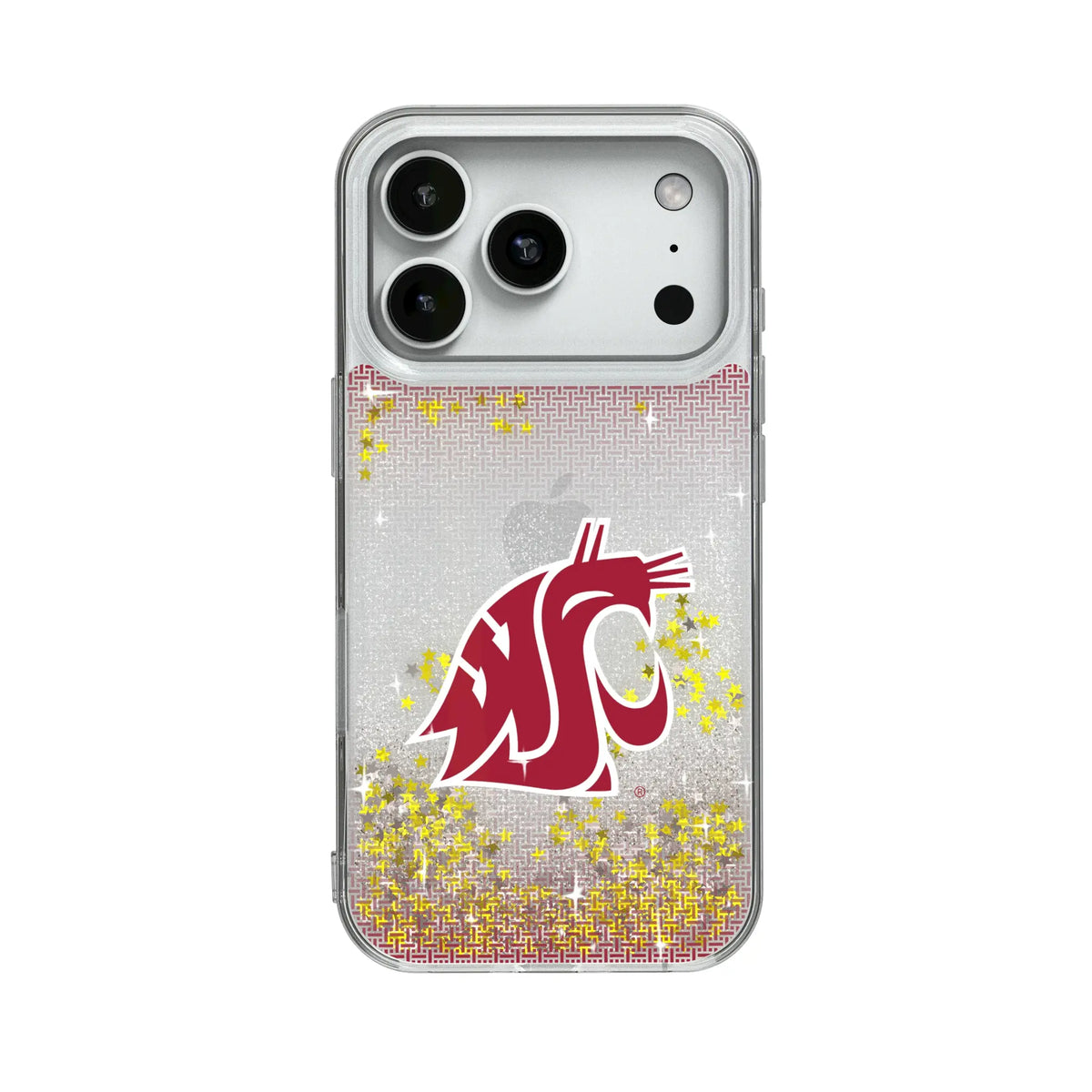 Washington State University Cougars Linen Glitter Phone Case for Apple iPhone