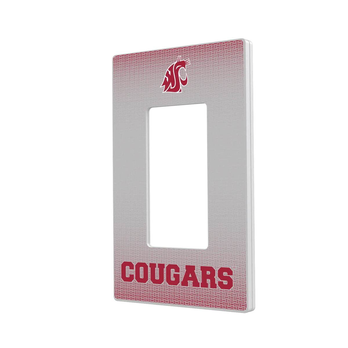 Washington State University Cougars Linen Hidden-Screw Light Switch Plate#Style_Single Rocker