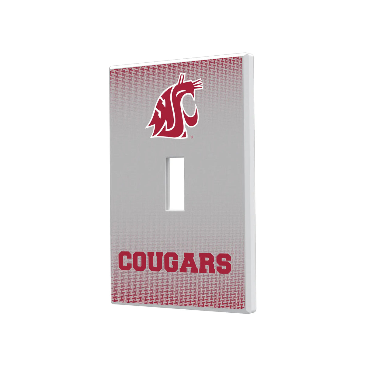 Washington State University Cougars Linen Hidden-Screw Light Switch Plate#Style_Single Toggle