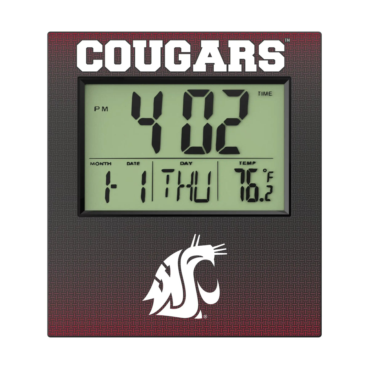 Washington State University Cougars Linen Wall Clock