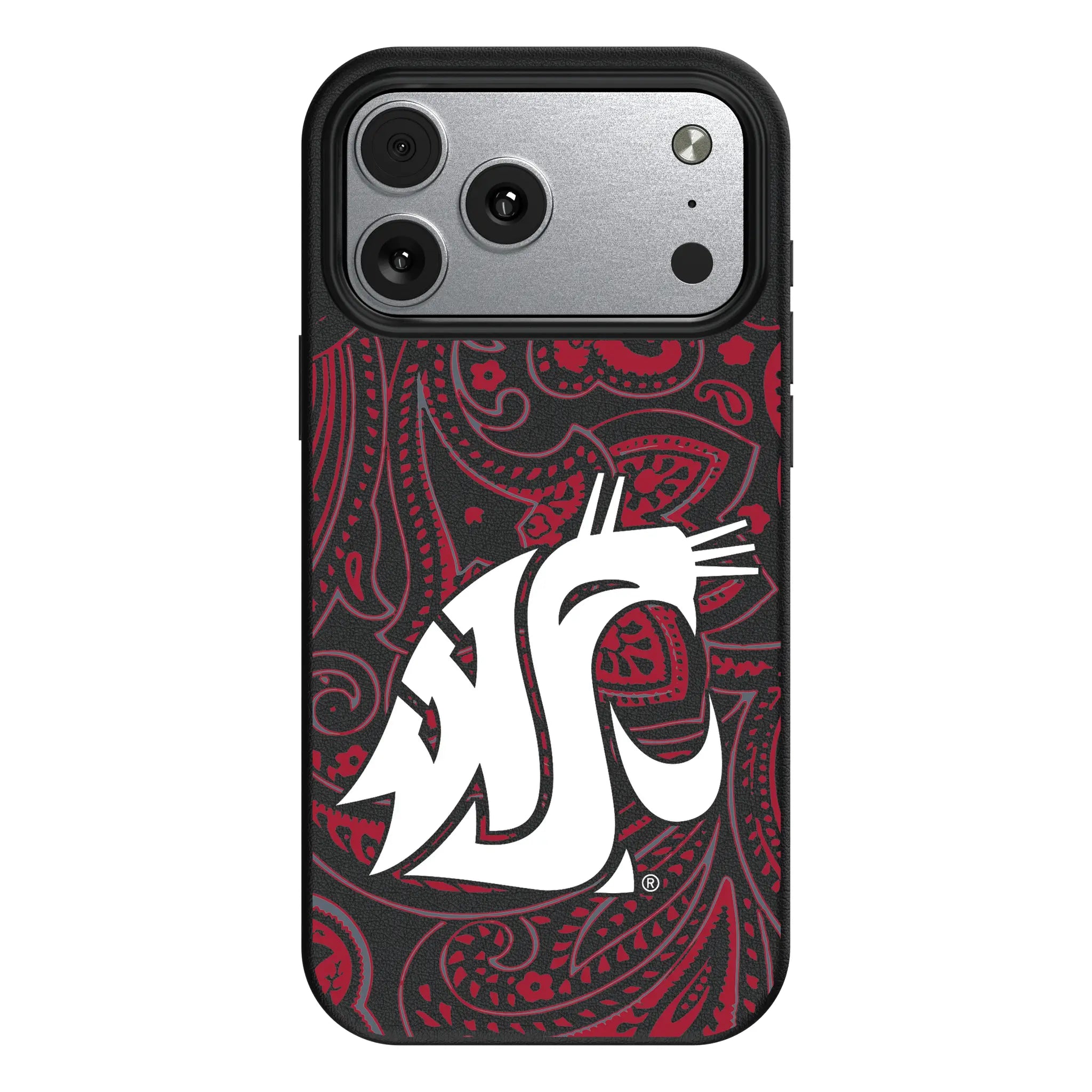 Washington State University Cougars Paisley iPhone MagSafe Compatible Phone Case for Apple iPhone#Device_iPhone 17 Pro Max