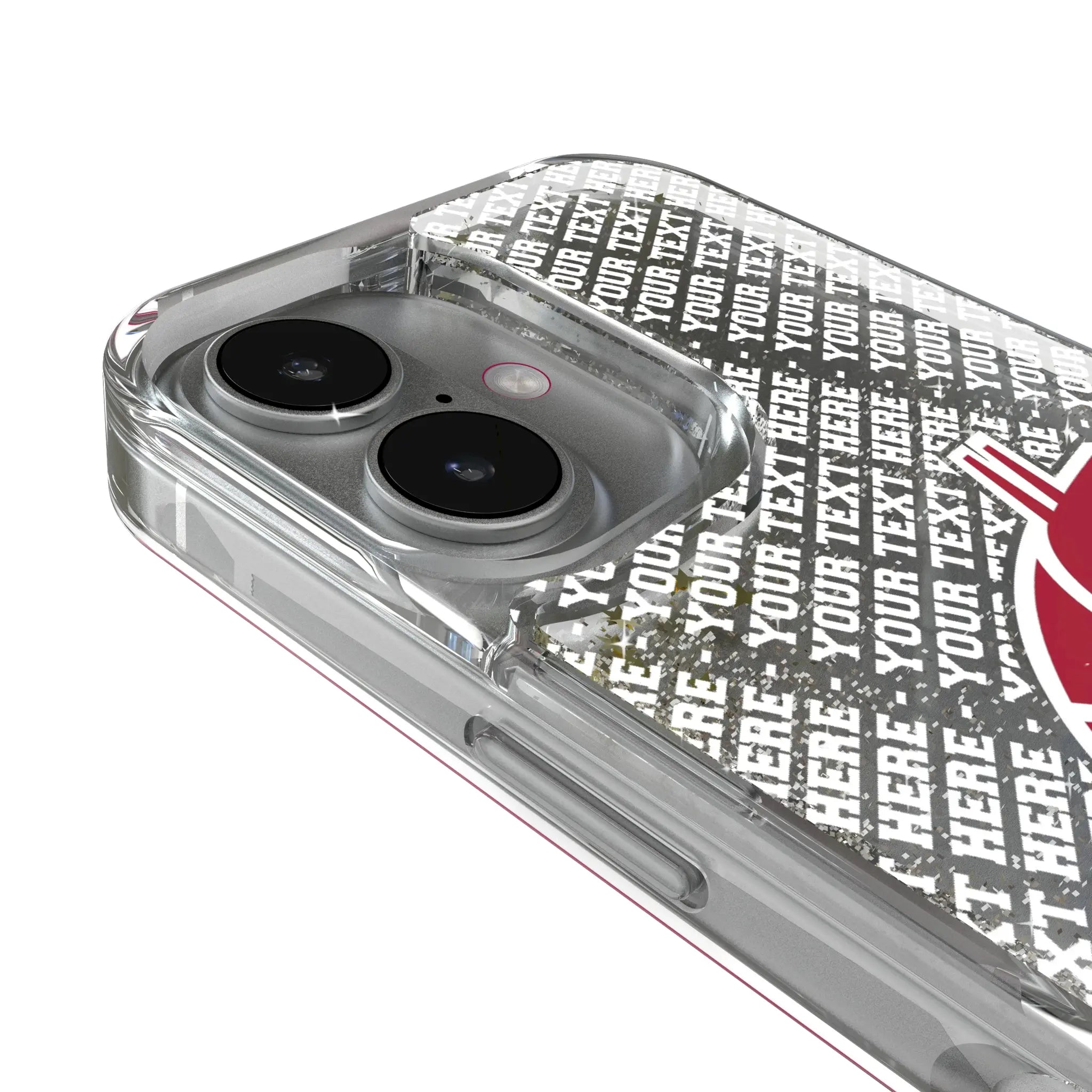 Washington State University Cougars Personalized EndZone Plus iPhone Glitter Phone Case for Apple iPhone - Detail