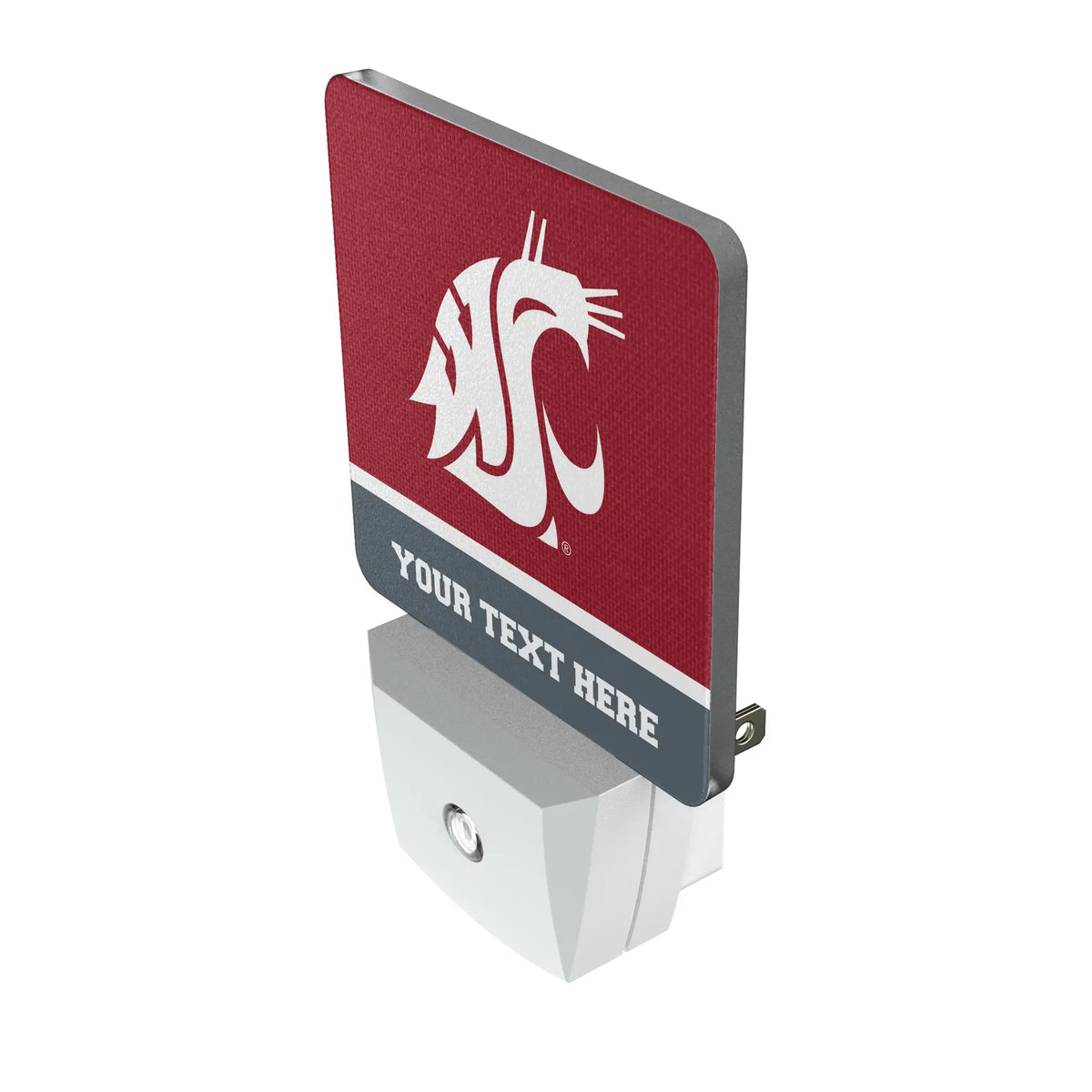 Washington State University Cougars Personalized Endzone Solid Night Light 2-Pack - Isometric View