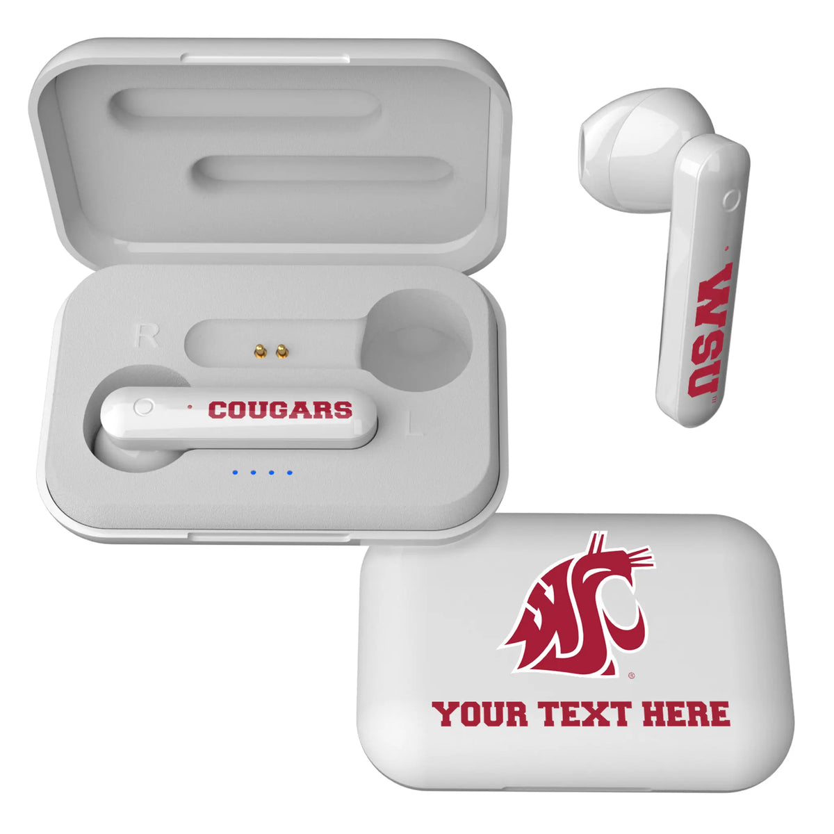 Washington State University Cougars Personalized Insignia Wireless TWS Earbuds