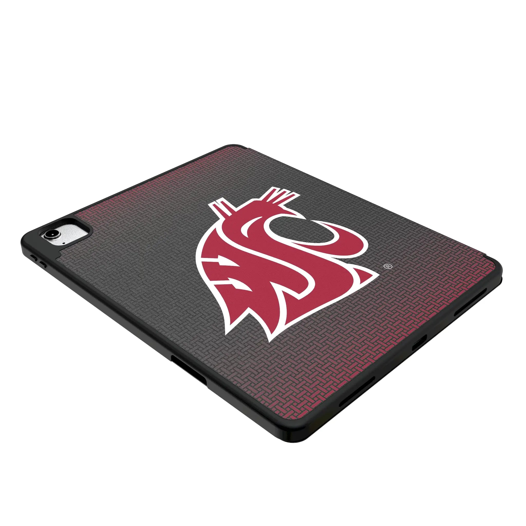 Washington State University Cougars Personalized Linen iPad Tablet Case for Apple iPad - Isometric View
