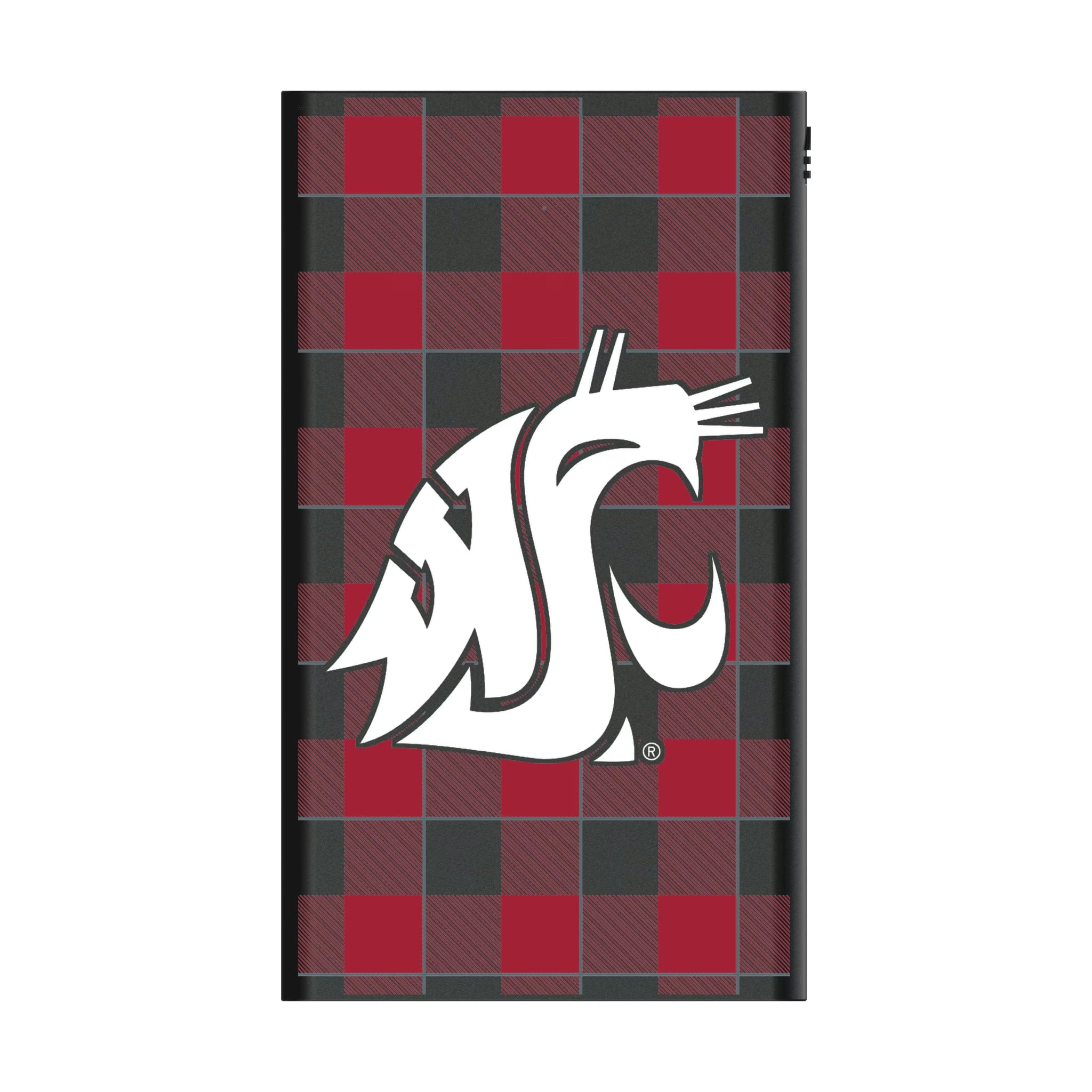 Washington State University Cougars Plaid 5000mAh Flat Powerbank