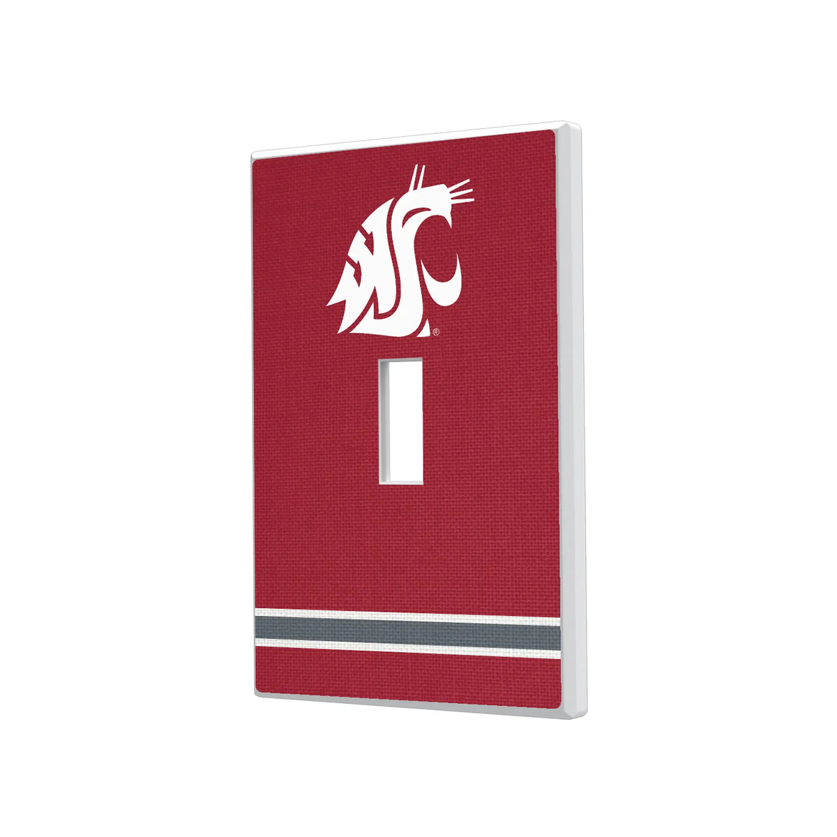 Washington State University Cougars Stripe Hidden-Screw Light Switch Plate#Style_Single Toggle