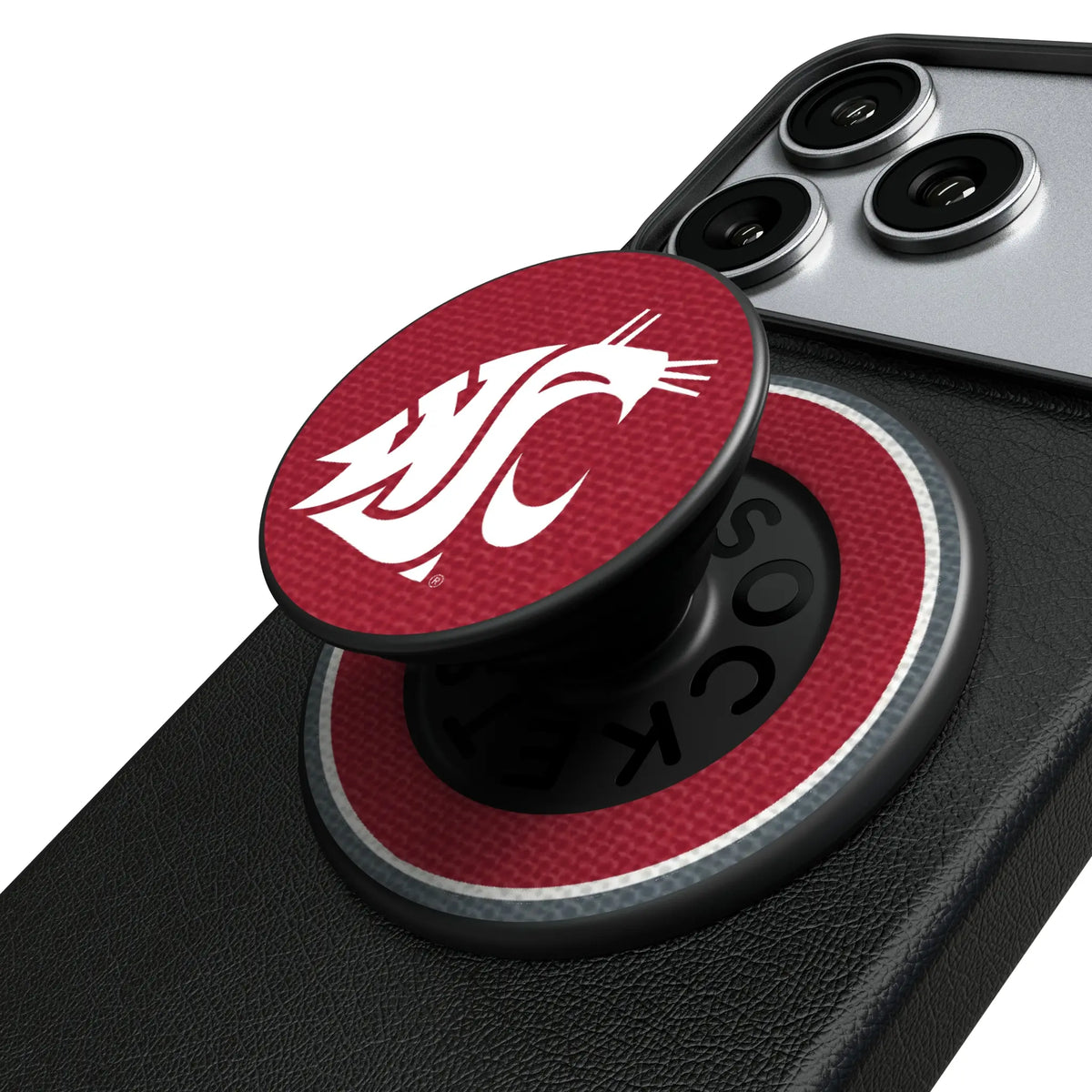 Washington State University Cougars Stripe Popsockets Round Magnetic