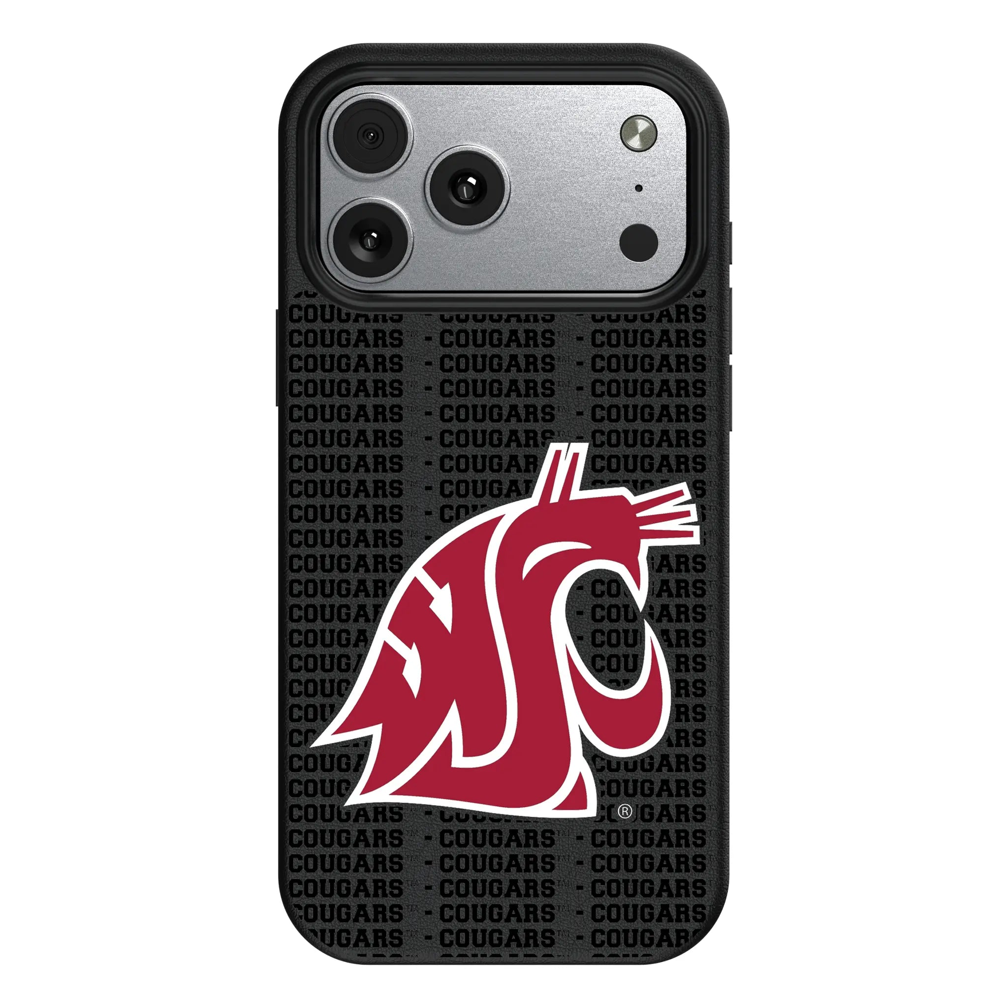 Washington State University Cougars Text Backdrop iPhone MagSafe Compatible Phone Case for Apple iPhone#Device_iPhone 17 Pro Max