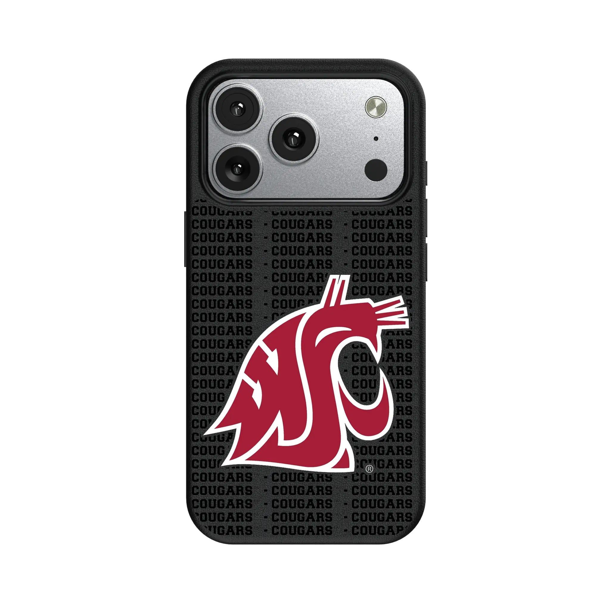 Washington State University Cougars Text Backdrop iPhone MagSafe Compatible Phone Case for Apple iPhone#Device_iPhone 17 Pro