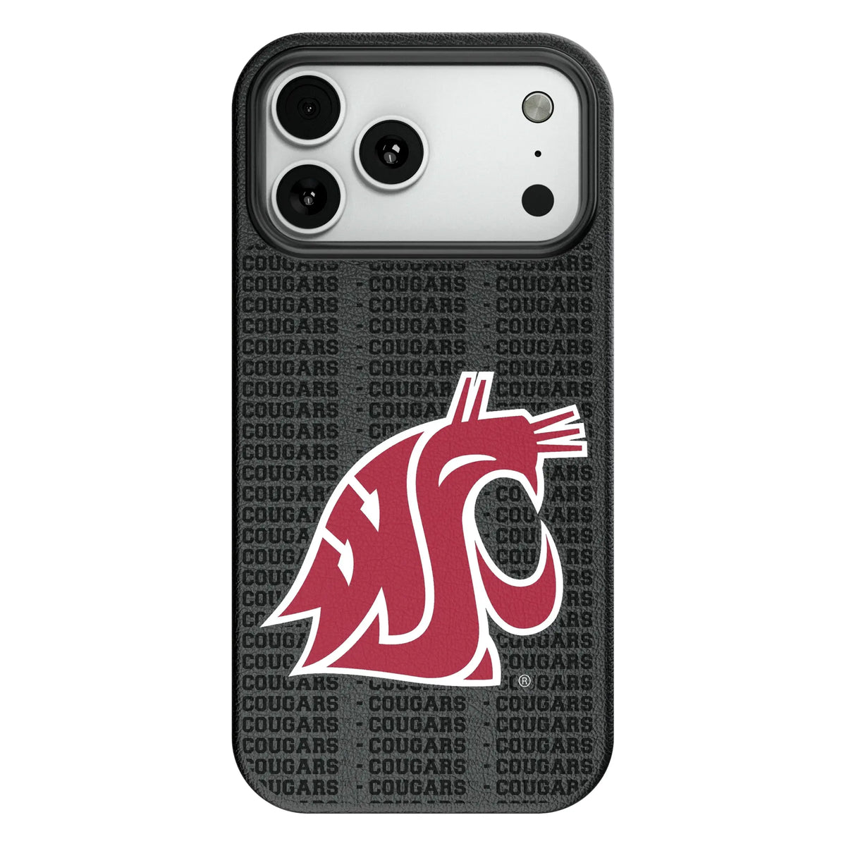 Washington State University Cougars Text Backdrop MagSafe Compatible Phone Case for Apple iPhone