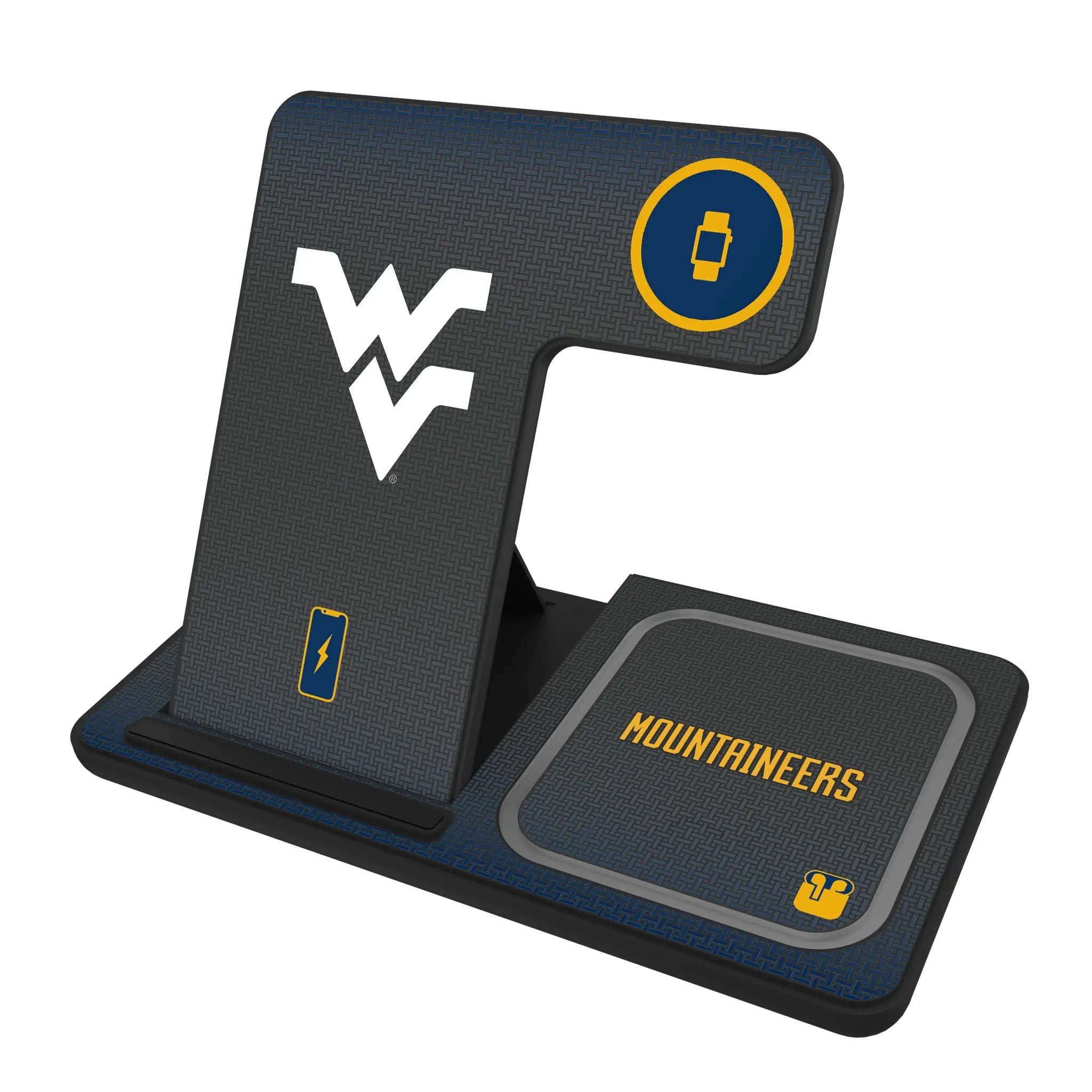 West Virginia University Mountaineers Linen 3 in 1 Charging Station