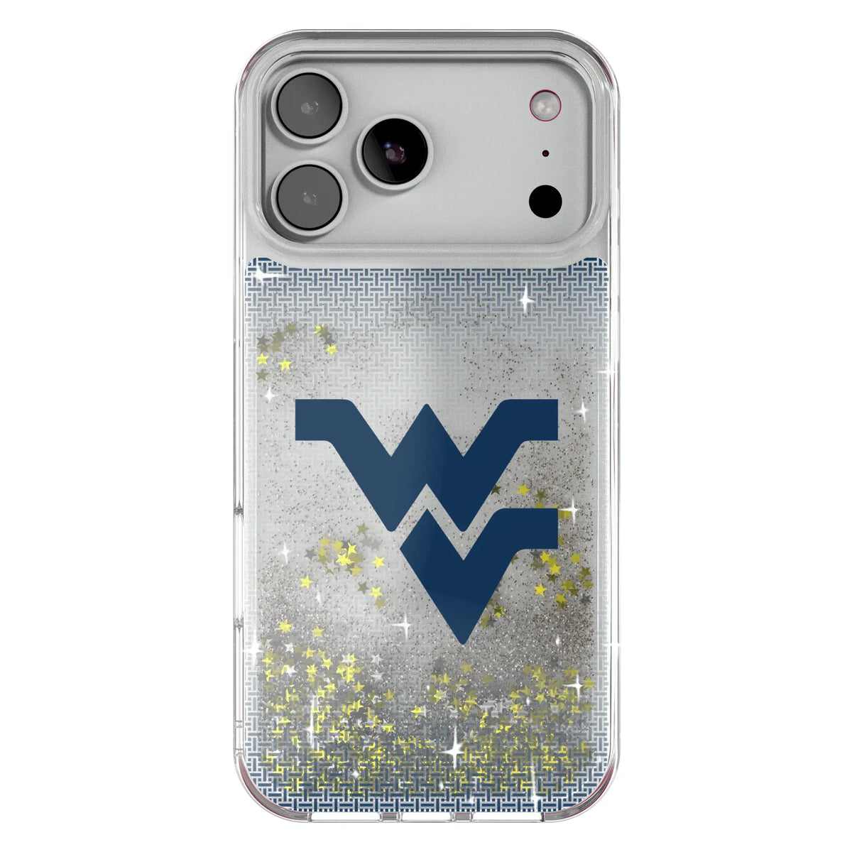 West Virginia University Mountaineers Linen Glitter Phone Case for Apple iPhone