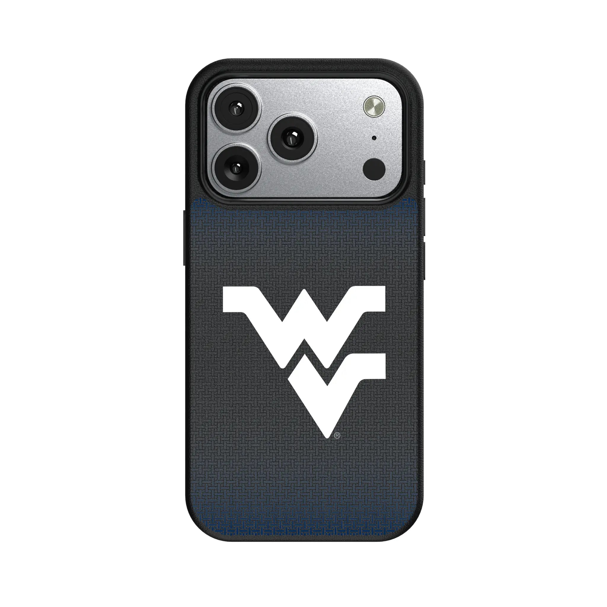 West Virginia University Mountaineers Linen iPhone MagSafe Compatible Phone Case for Apple iPhone#Device_iPhone 17 Pro
