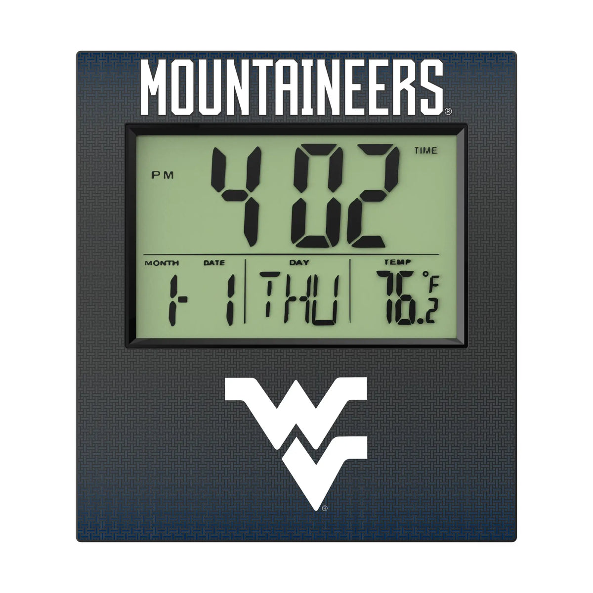 West Virginia University Mountaineers Linen Wall Clock