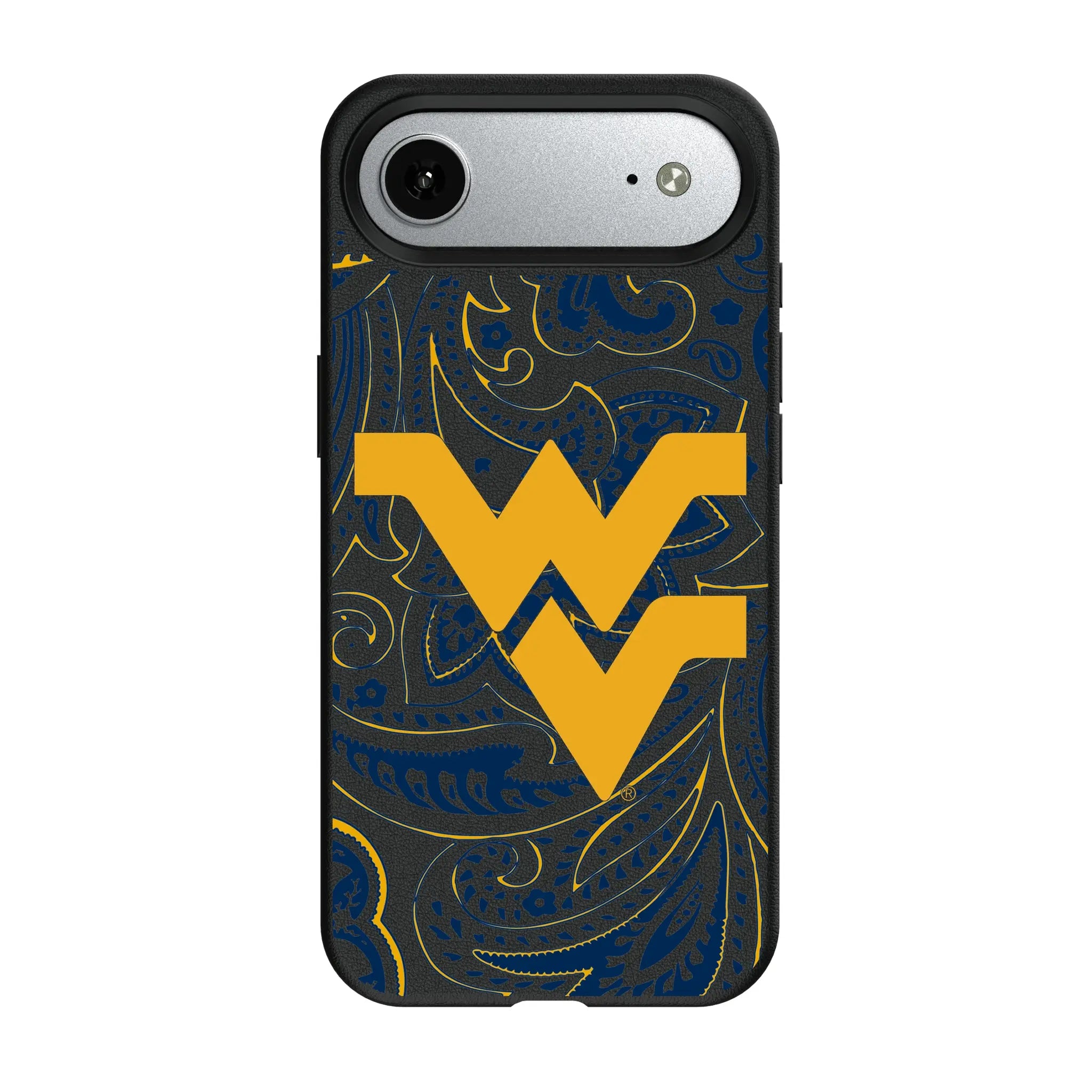 West Virginia University Mountaineers Paisley iPhone MagSafe Compatible Phone Case for Apple iPhone#Device_iPhone Air