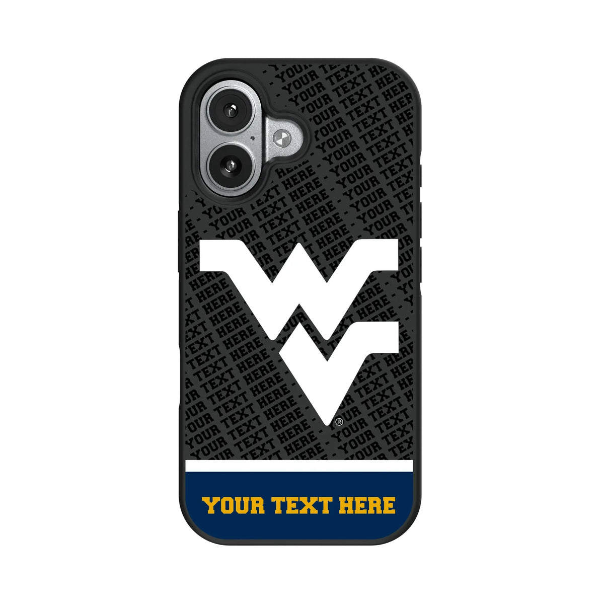 West Virginia University Mountaineers Personalized EndZone Plus iPhone Bump Phone Case for Apple iPhone#Device_iPhone 17