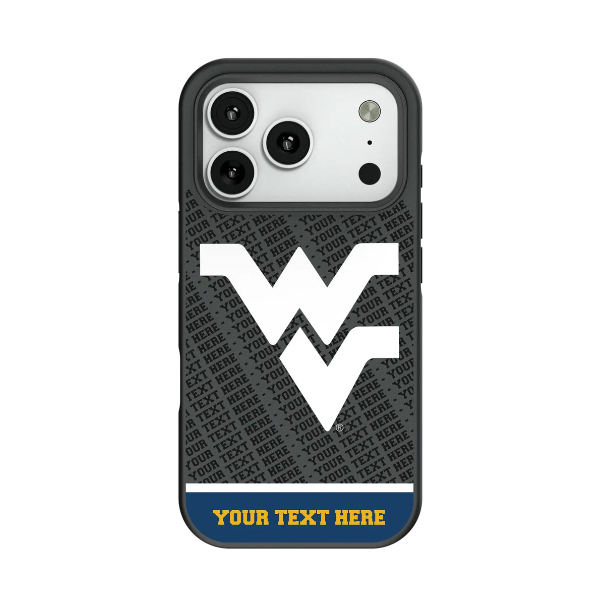 West Virginia University Mountaineers Personalized EndZone Plus Bump Phone Case for Apple iPhone