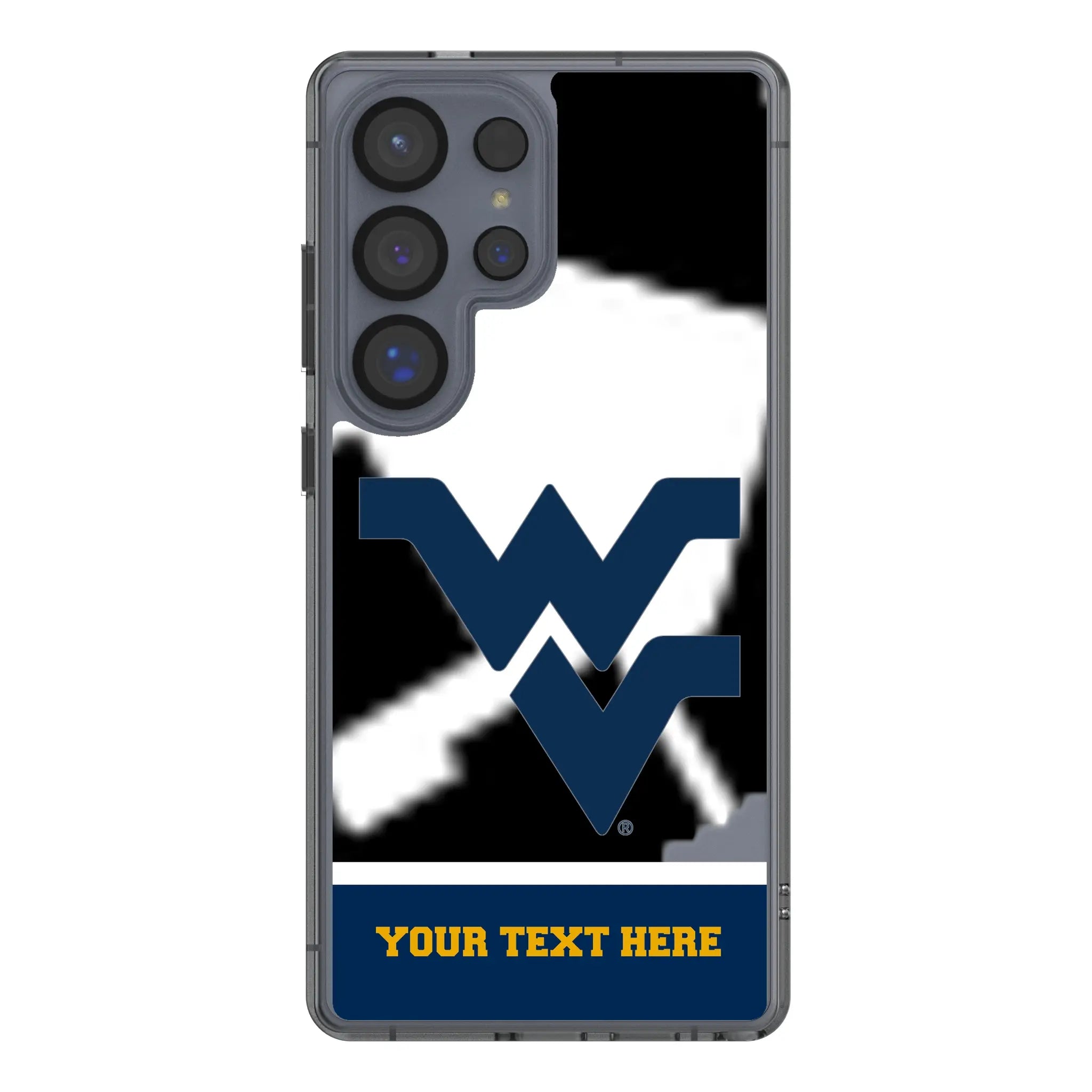 West Virginia University Mountaineers Personalized EndZone Plus Galaxy Clear Phone Case for Samsung Galaxy#Device_Galaxy S25 Ultra