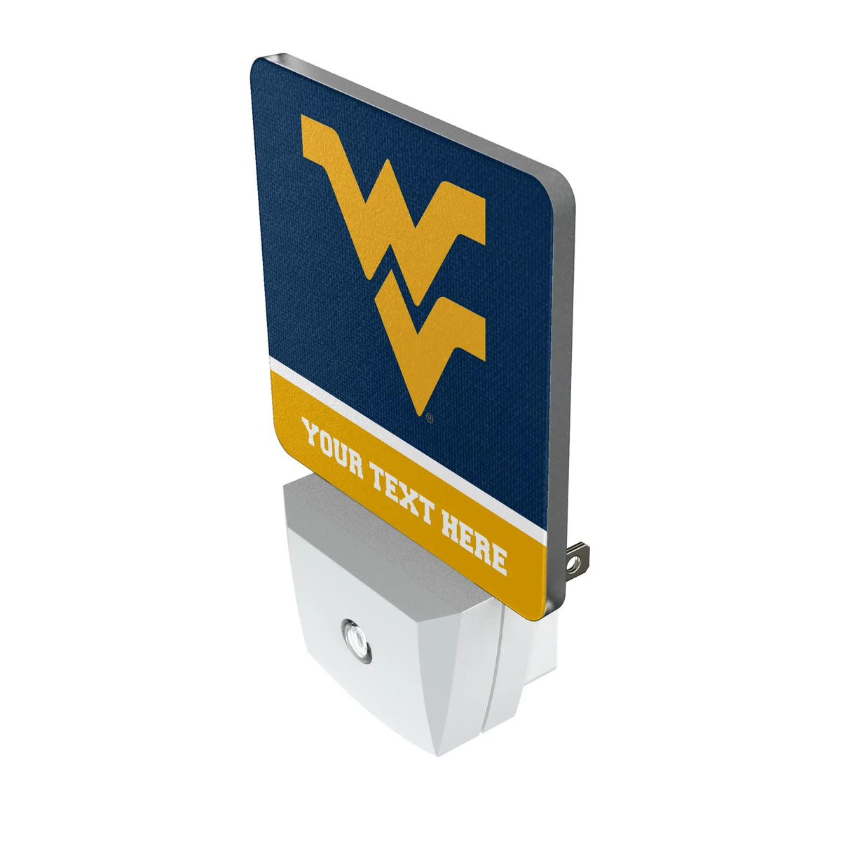 West Virginia University Mountaineers Personalized Endzone Solid Night Light 2-Pack - Isometric View