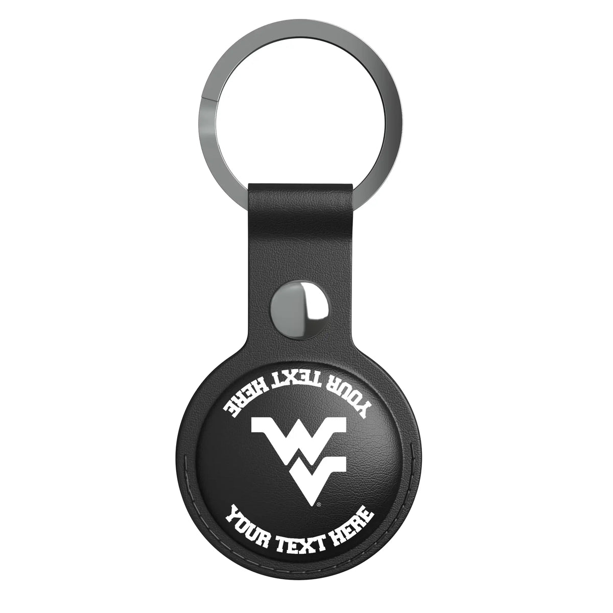 West Virginia University Mountaineers Personalized Insignia AirTag Black Airtag Holder