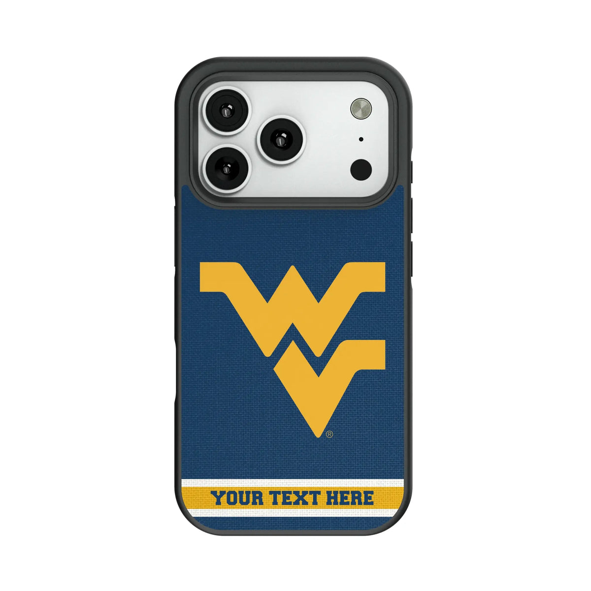 West Virginia University Mountaineers Personalized Stripe Bump Phone Case for Apple iPhone