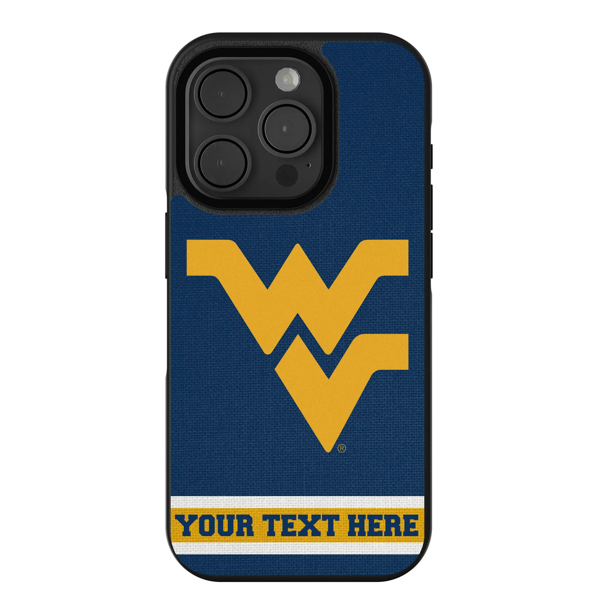 West Virginia University Mountaineers Personalized Stripe iPhone Bump Phone Case for Apple iPhone