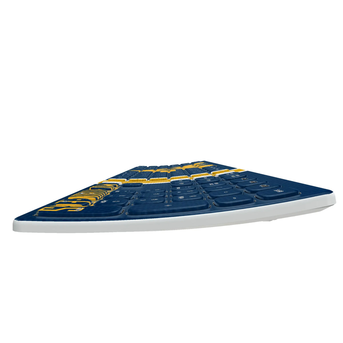 West Virginia University Mountaineers Stripe KKB605 Curved Wireless Keyboard