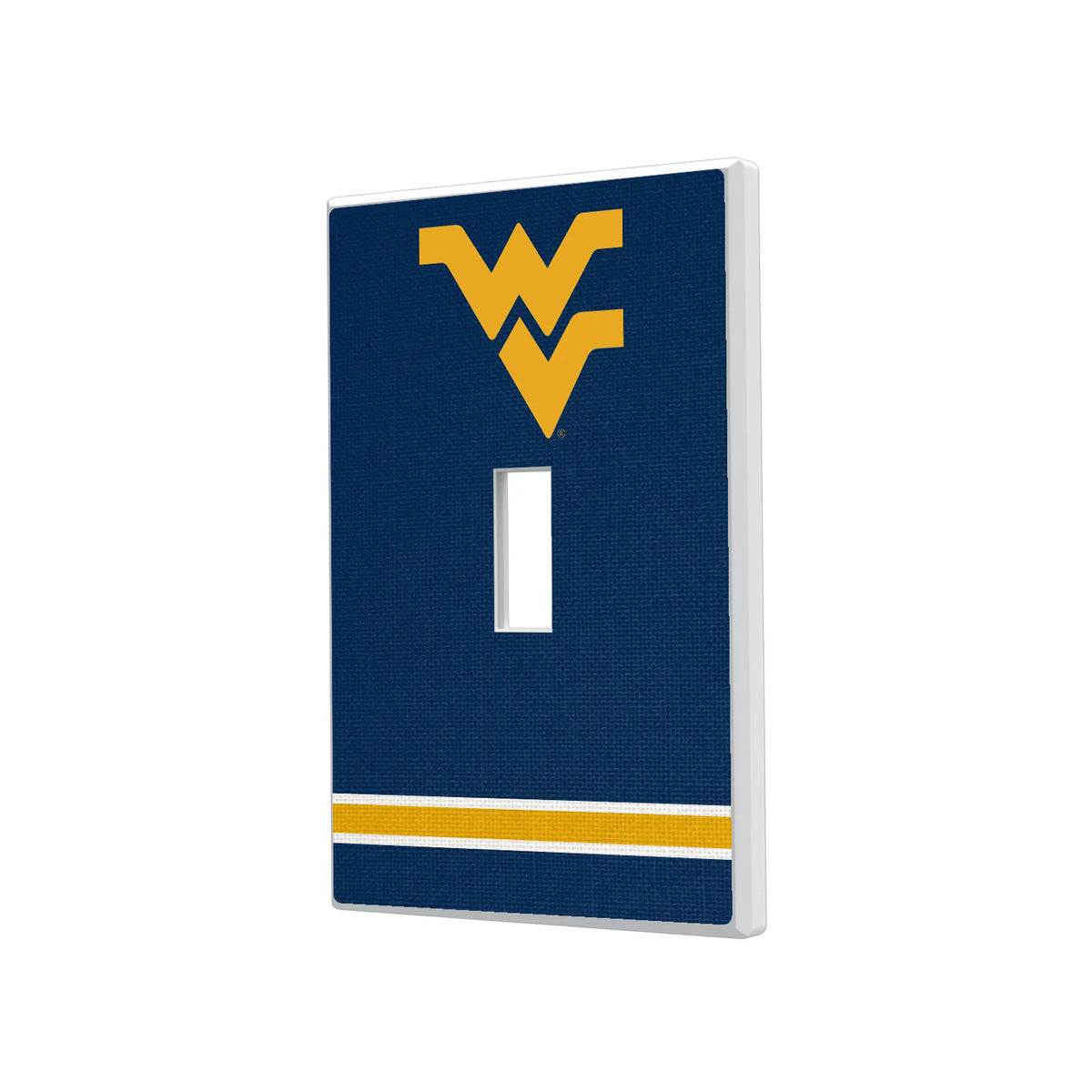 West Virginia University Mountaineers Stripe Hidden-Screw Light Switch Plate#Style_Single Toggle