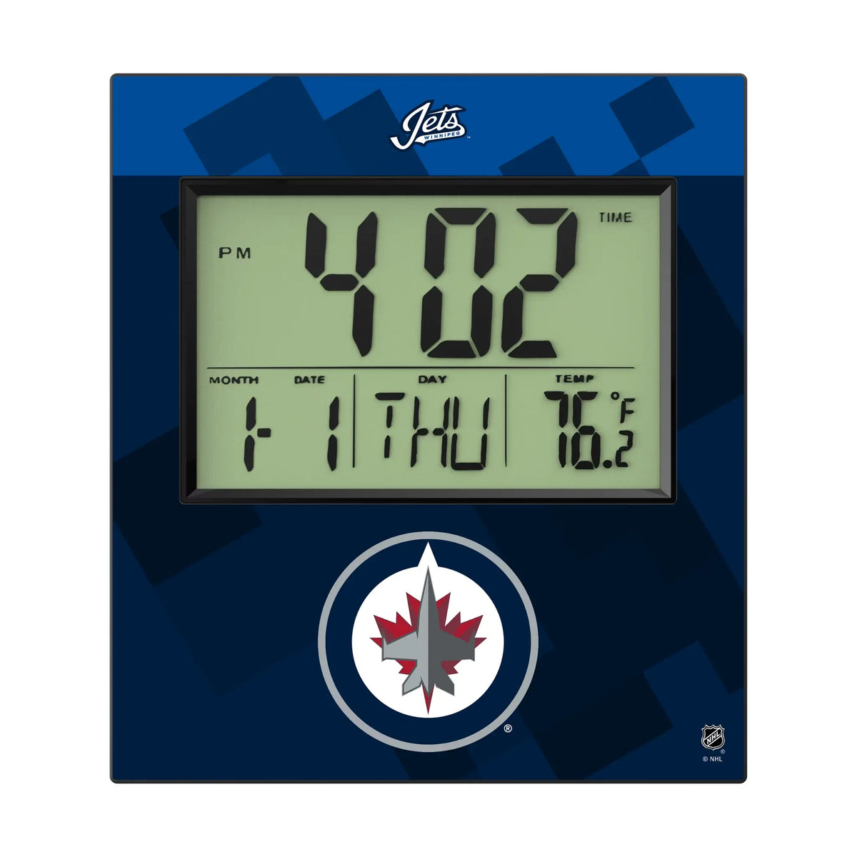 Winnipeg Jets Color Block Wall Clock