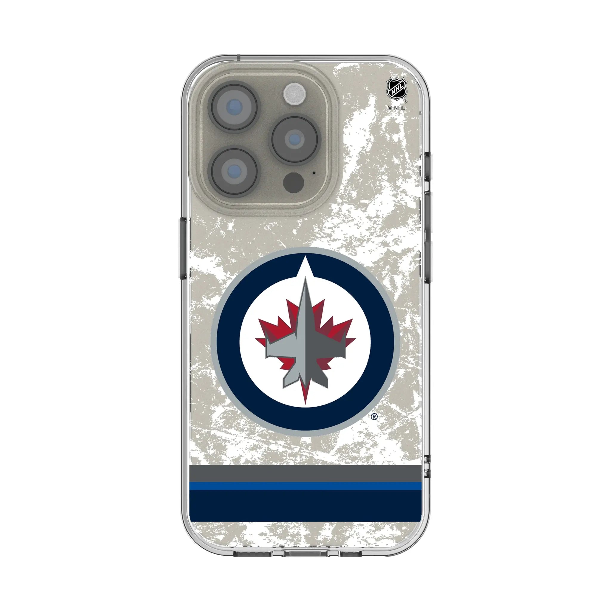 Winnipeg Jets Ice Stripe iPhone Clear Phone Case for Apple iPhone