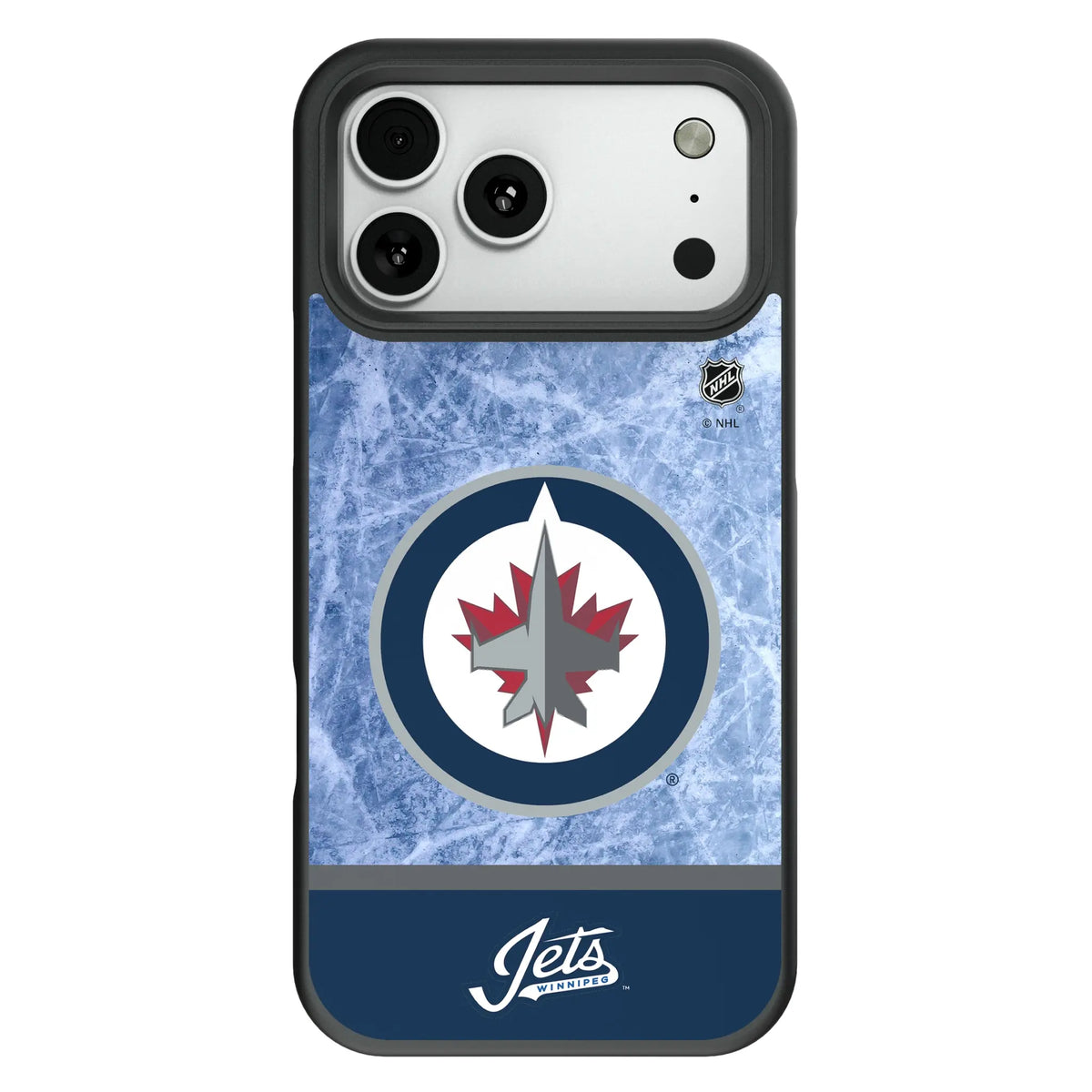 Winnipeg Jets Ice Wordmark Bump Phone Case for Apple iPhone