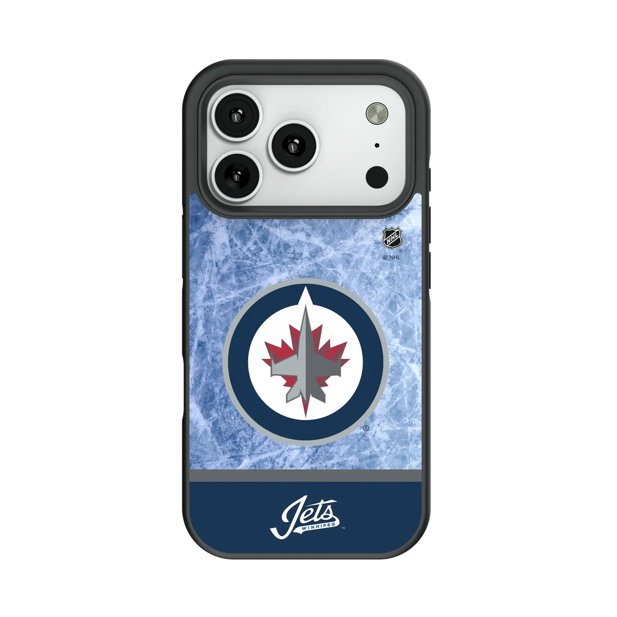 Winnipeg Jets Ice Wordmark Bump Phone Case for Apple iPhone