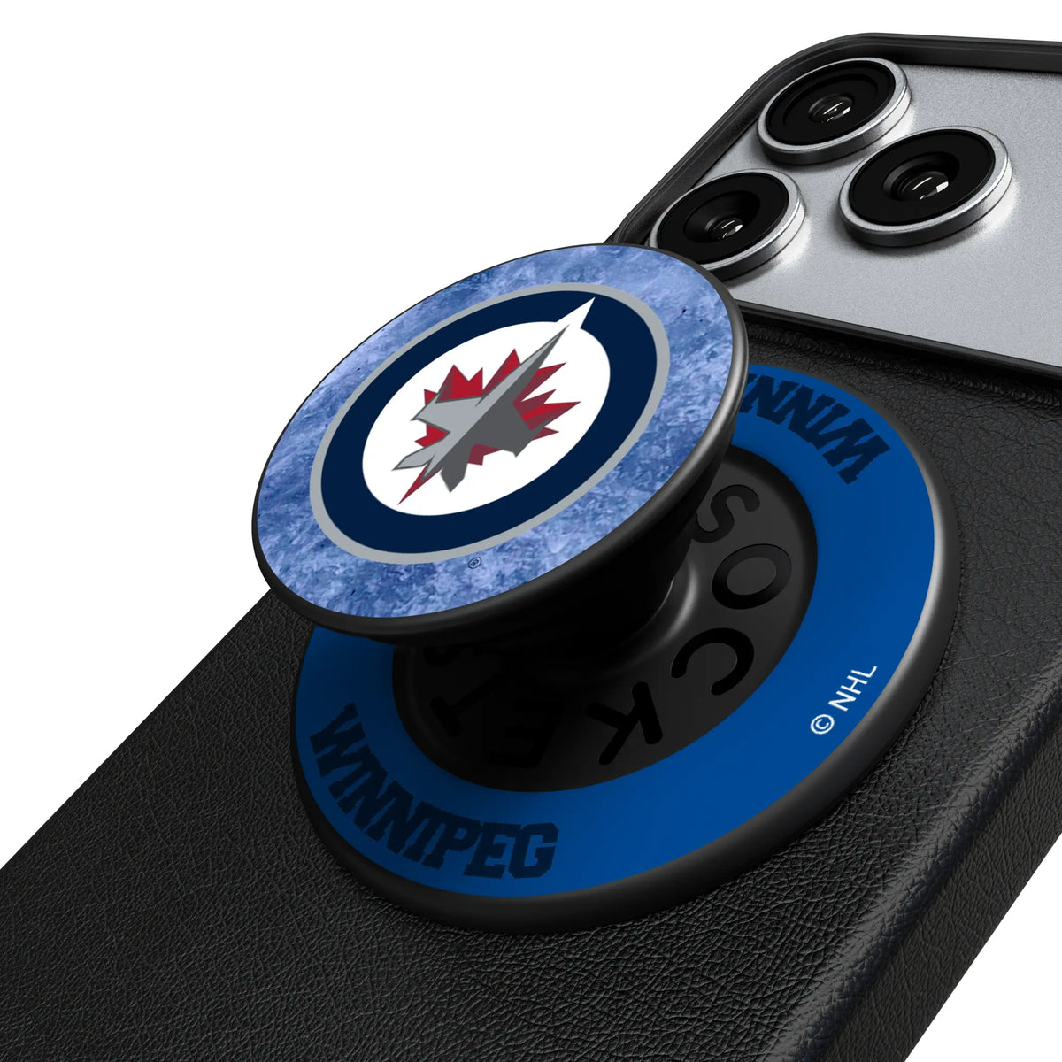 Winnipeg Jets Ice Wordmark Popsockets Round Magnetic