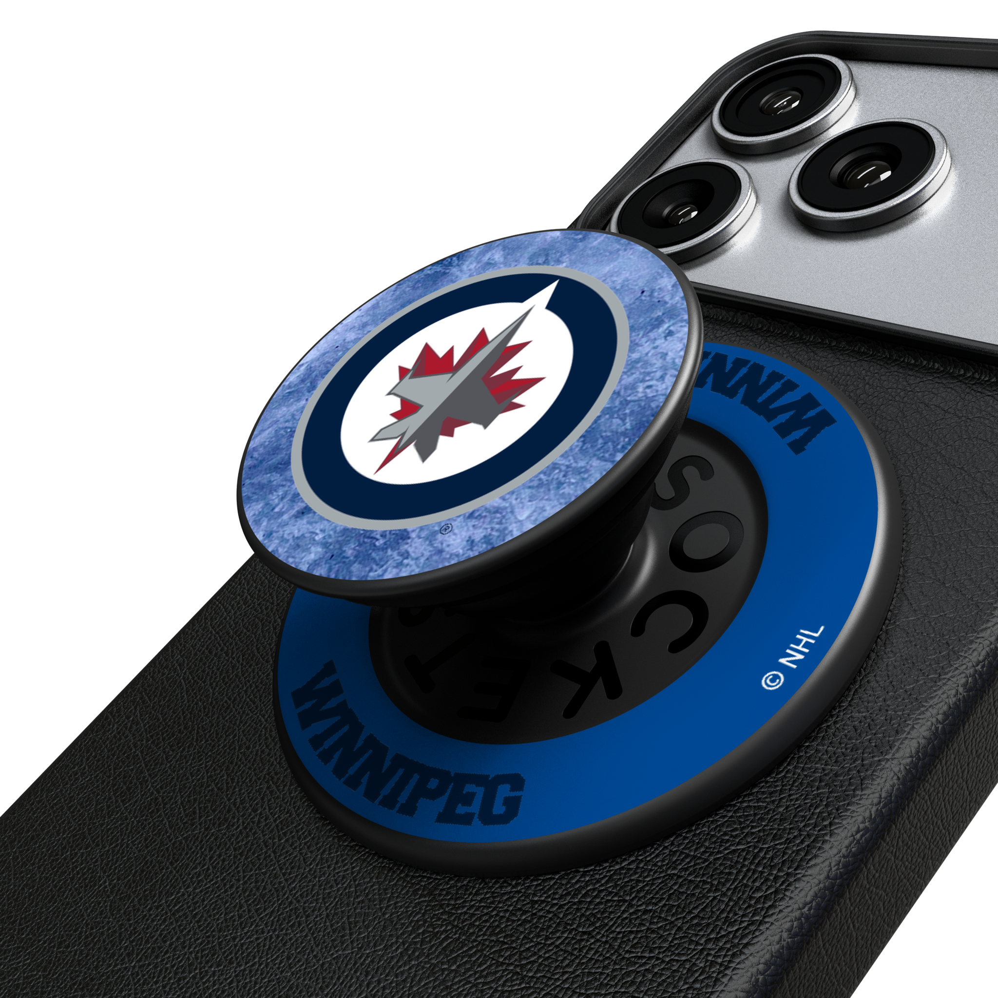 Winnipeg Jets Ice Wordmark Popsockets Round Magnetic