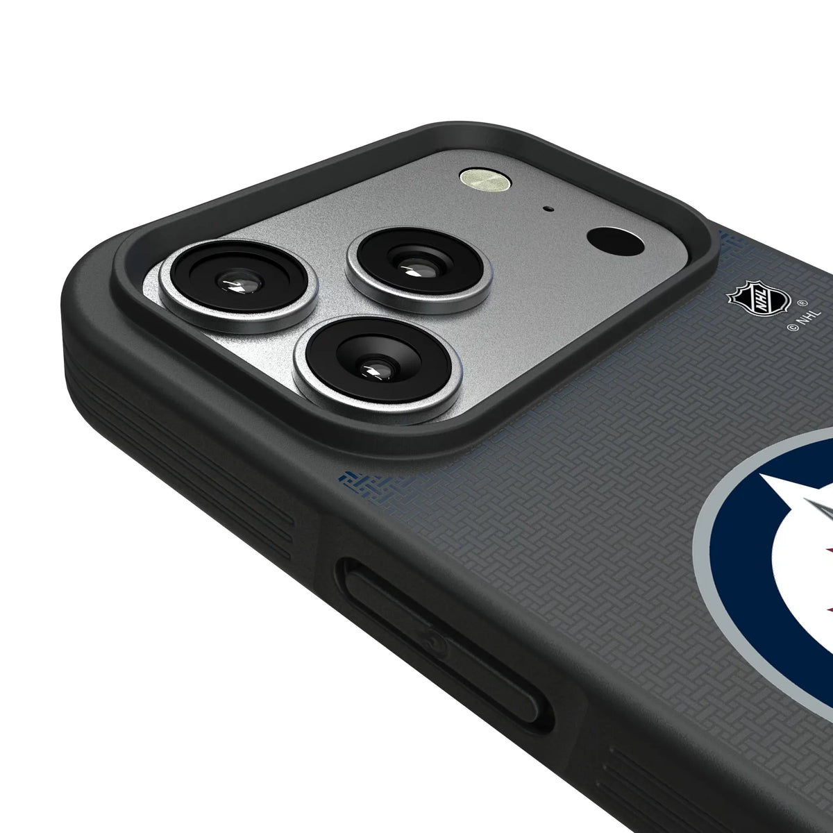 Winnipeg Jets Linen iPhone Bump Phone Case for Apple iPhone - Detail#Device_iPhone 17 Pro