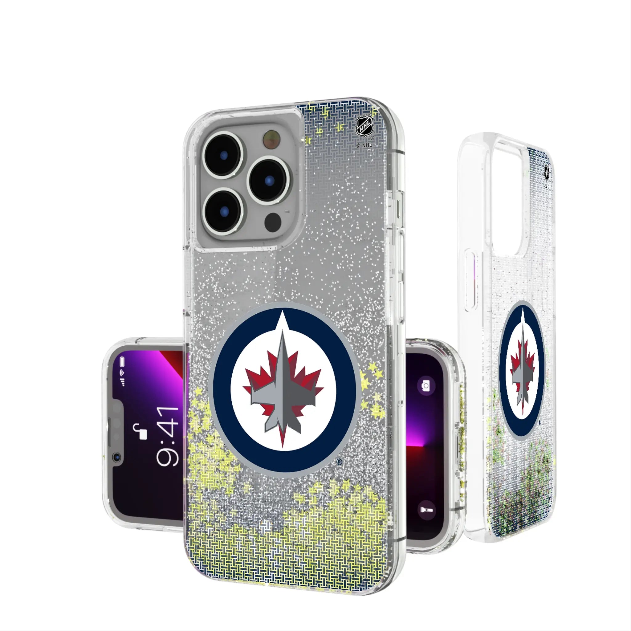 Winnipeg Jets Linen iPhone Glitter Phone Case for Apple iPhone