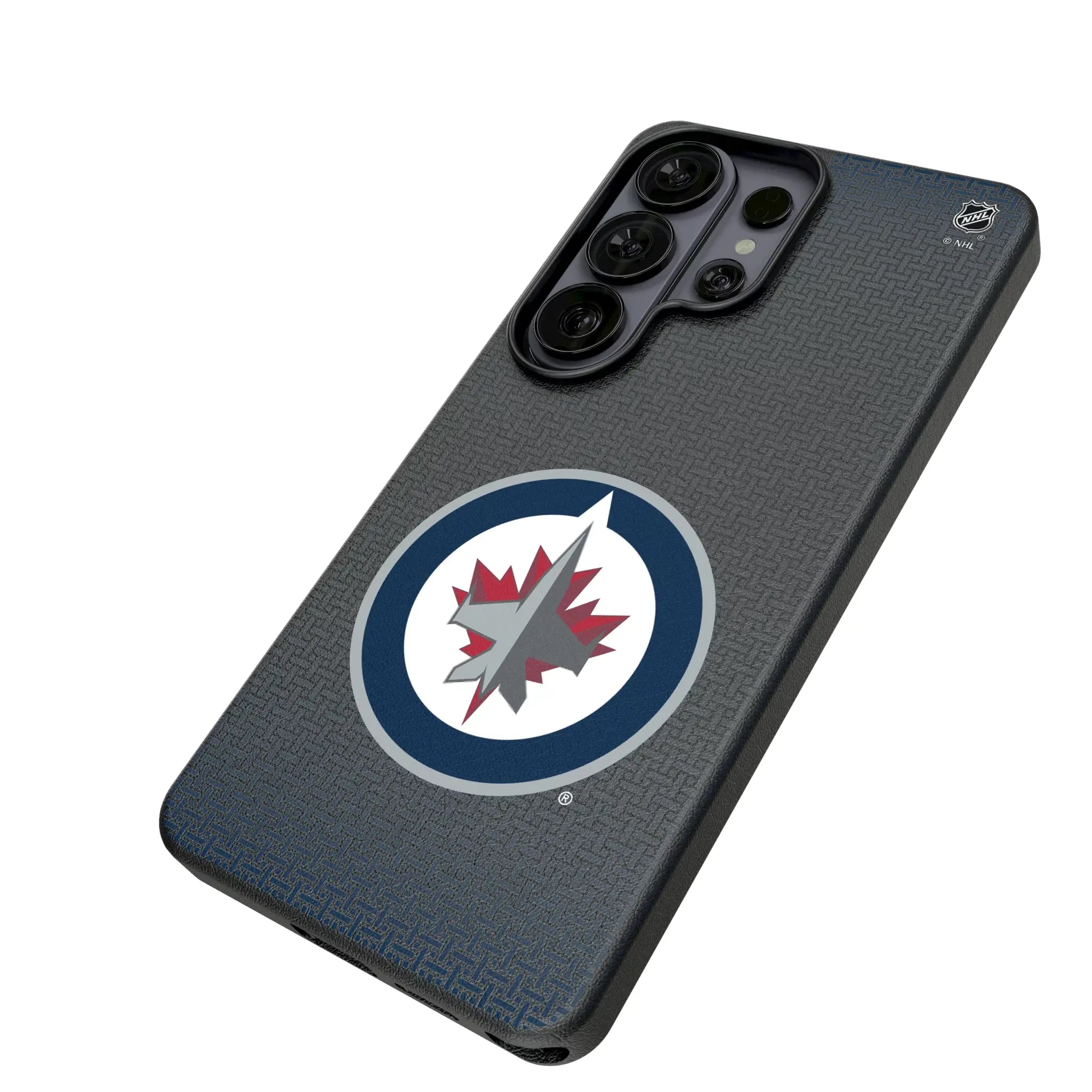 Winnipeg Jets Linen Galaxy MagSafe Compatible Phone Case for Samsung Galaxy - Isometric View#Device_Galaxy S26 Ultra