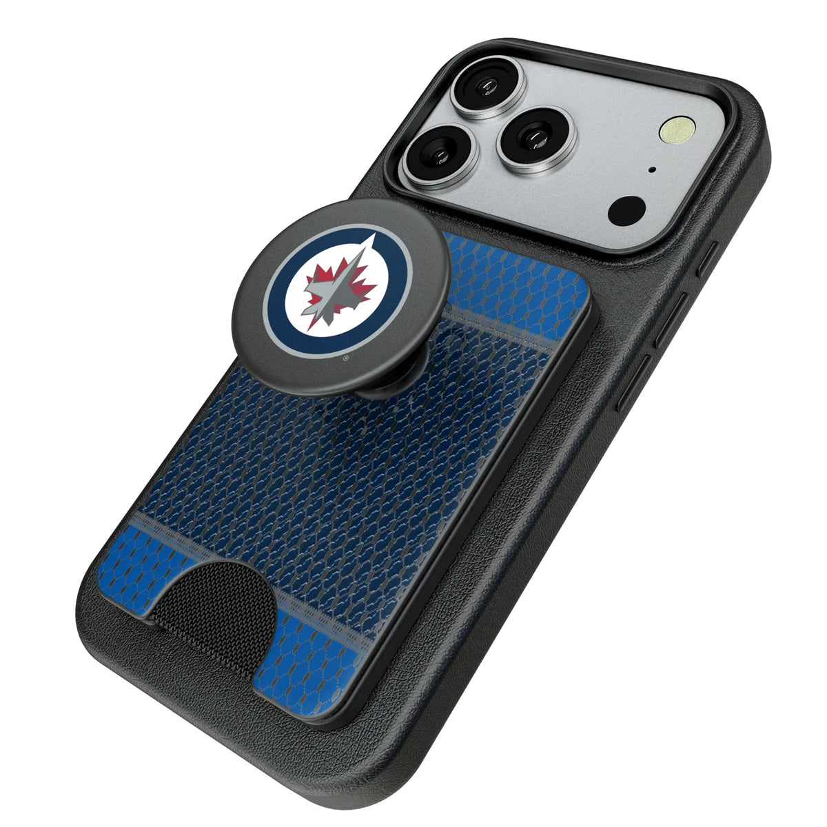 Winnipeg Jets Mesh Popsockets Wallet Magnetic - Isometric View