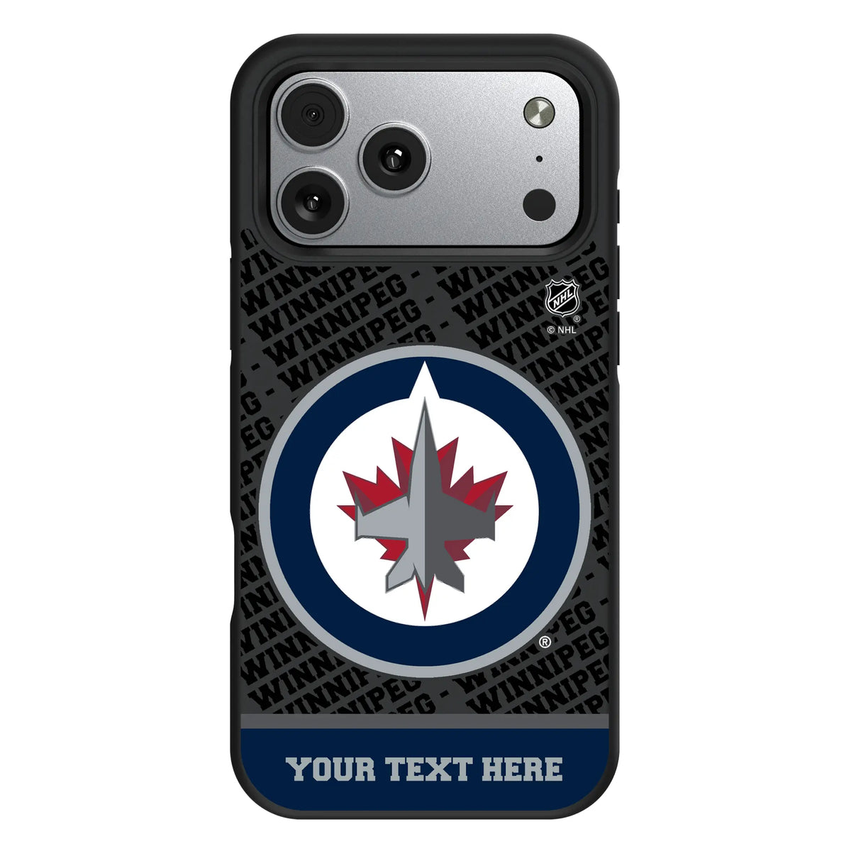 Winnipeg Jets Personalized EndZone Plus iPhone Bump Phone Case for Apple iPhone#Device_iPhone 17 Pro Max