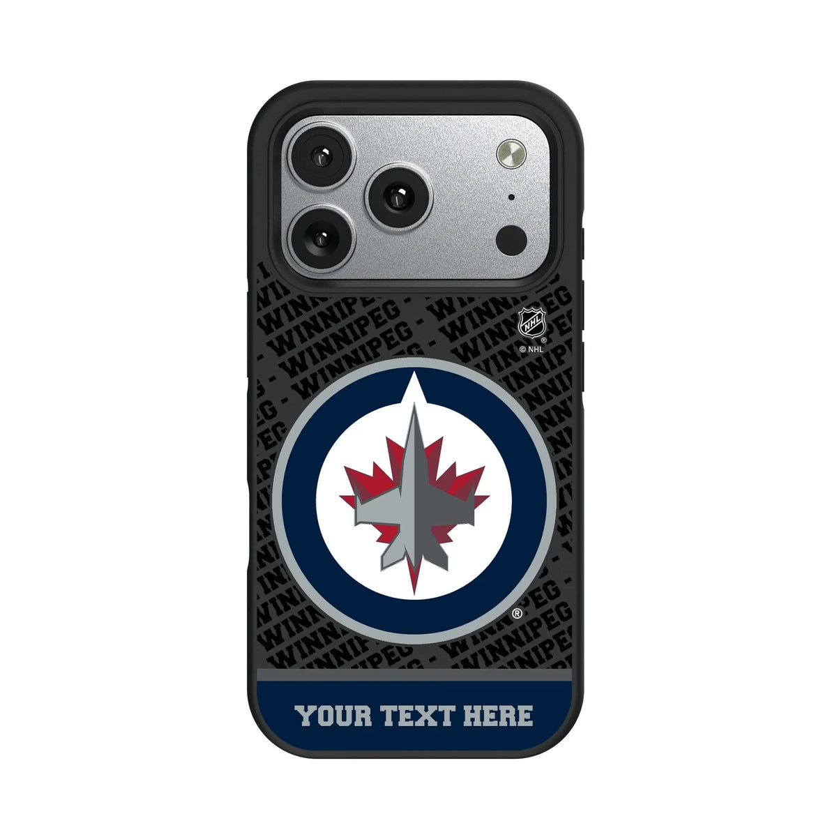 Winnipeg Jets Personalized EndZone Plus iPhone Bump Phone Case for Apple iPhone#Device_iPhone 17 Pro