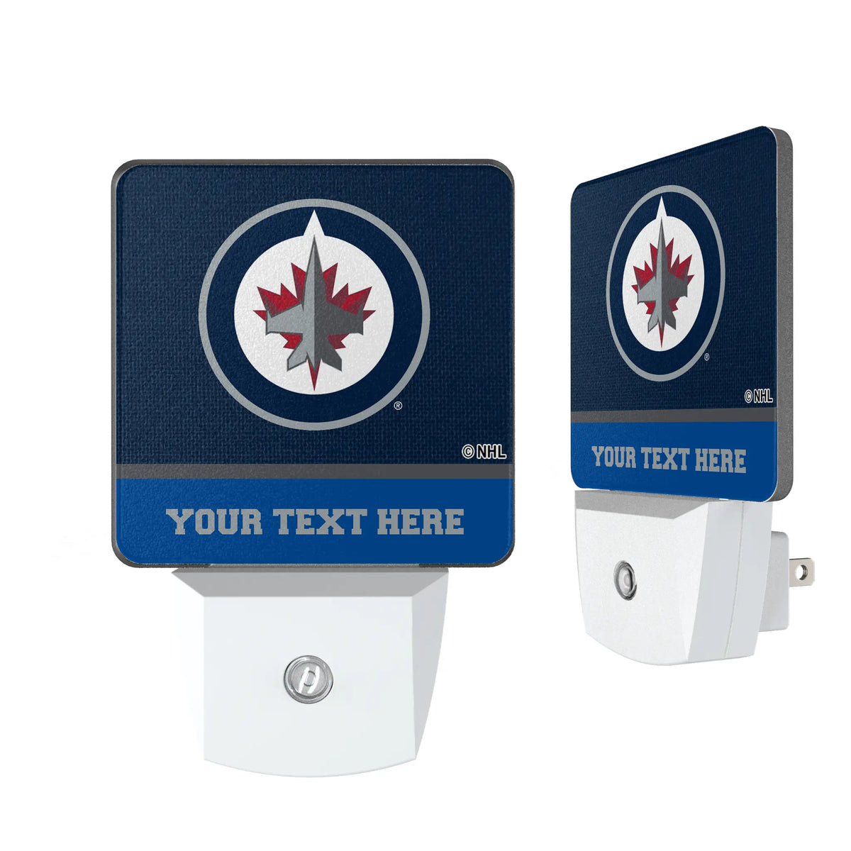 Winnipeg Jets Personalized Endzone Solid Night Light 2-Pack