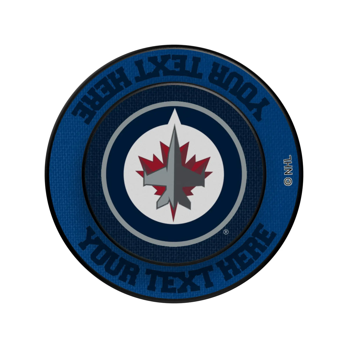 Winnipeg Jets Personalized Endzone Solid Popsockets Round Magnetic