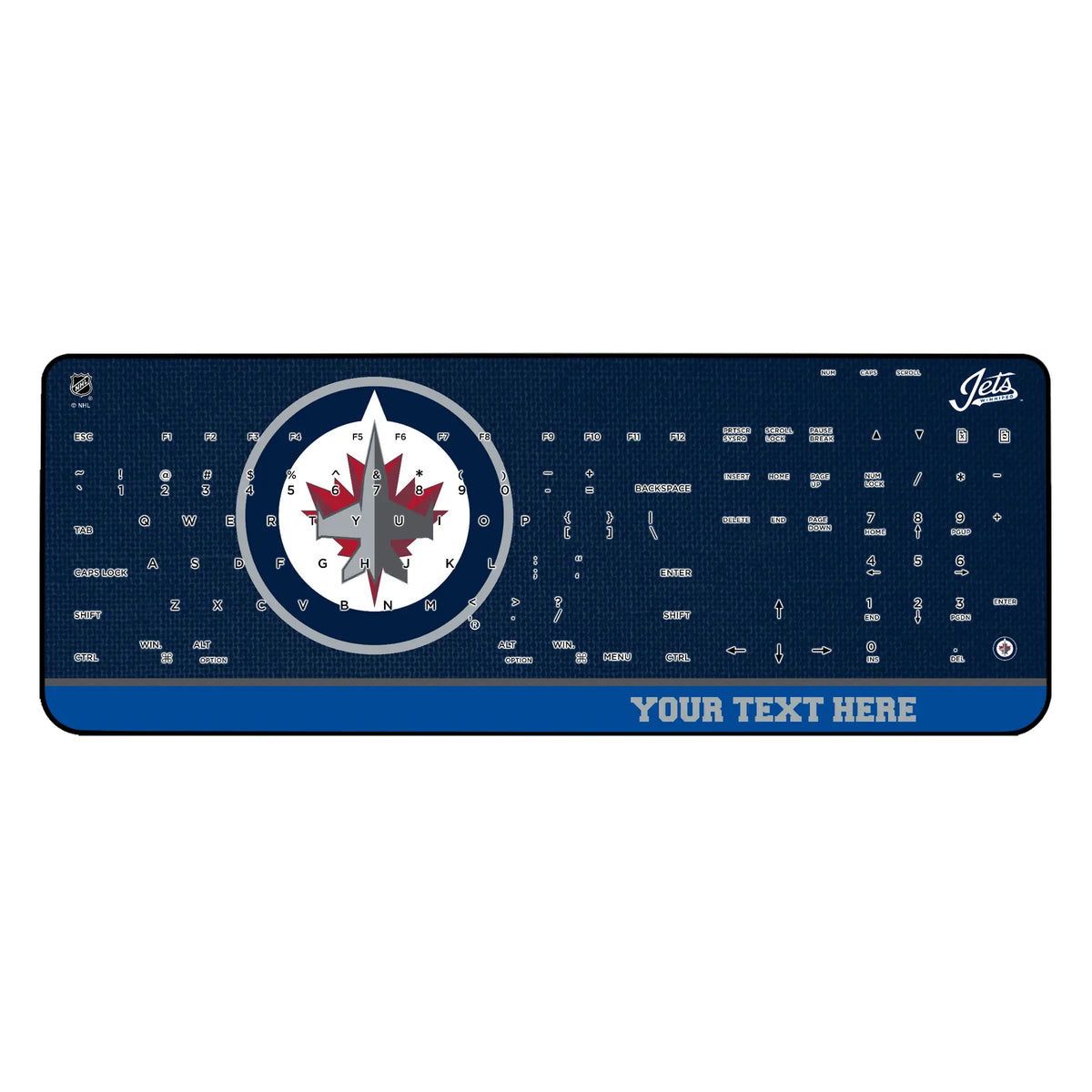 Winnipeg Jets Personalized Endzone Solid Wireless USB Keyboard