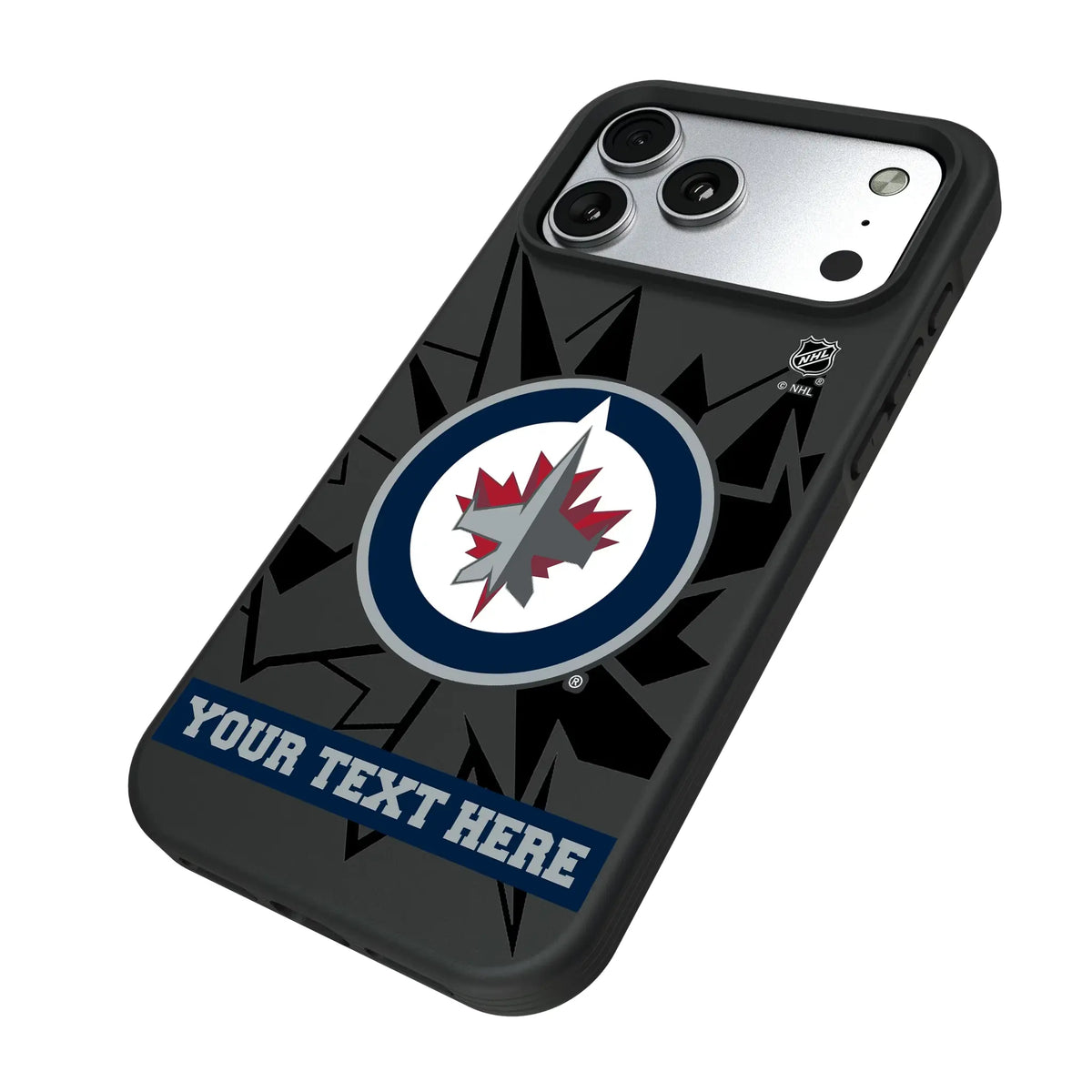 Winnipeg Jets Personalized Tilt iPhone Bump Phone Case for Apple iPhone - Isometric View#Device_iPhone 17 Pro Max