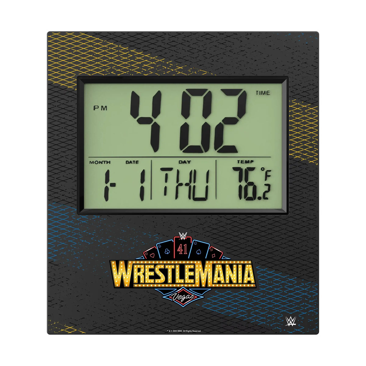 WrestleMania 41 Steel Wall Clock