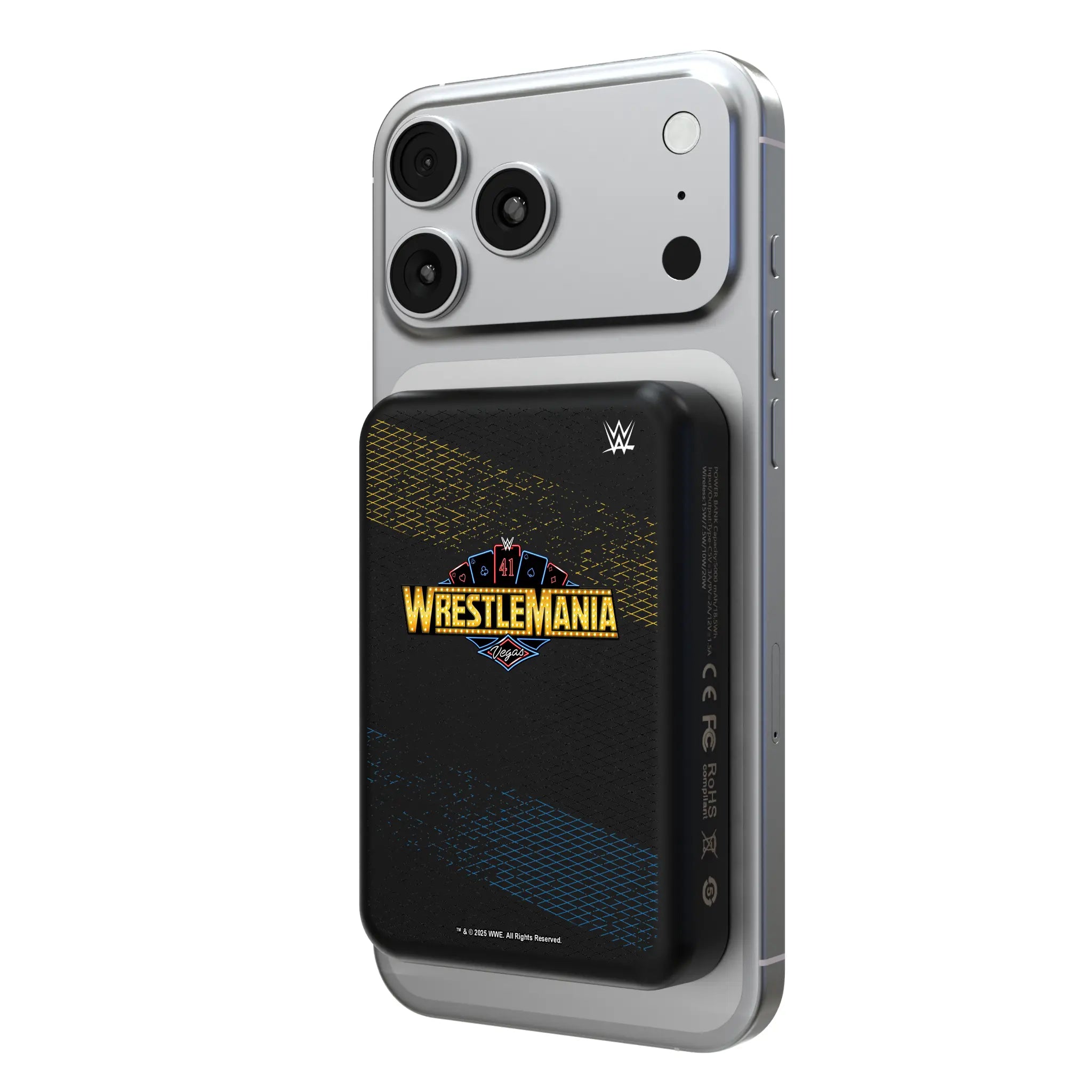 WrestleMania 41 Steel Wireless Mag Power Bank