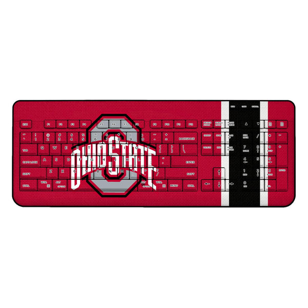 Ohio State Buckeyes Stripe Wireless USB Keyboard